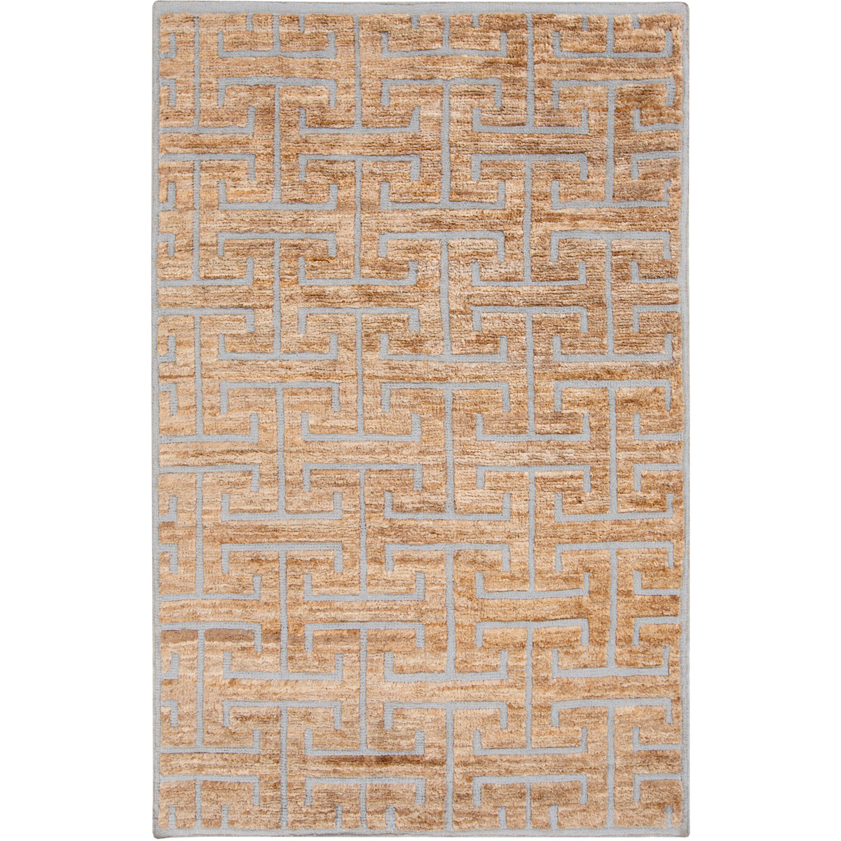 Papyrus 36 X 24 inch Dark Brown, Medium Gray, Tan Rug