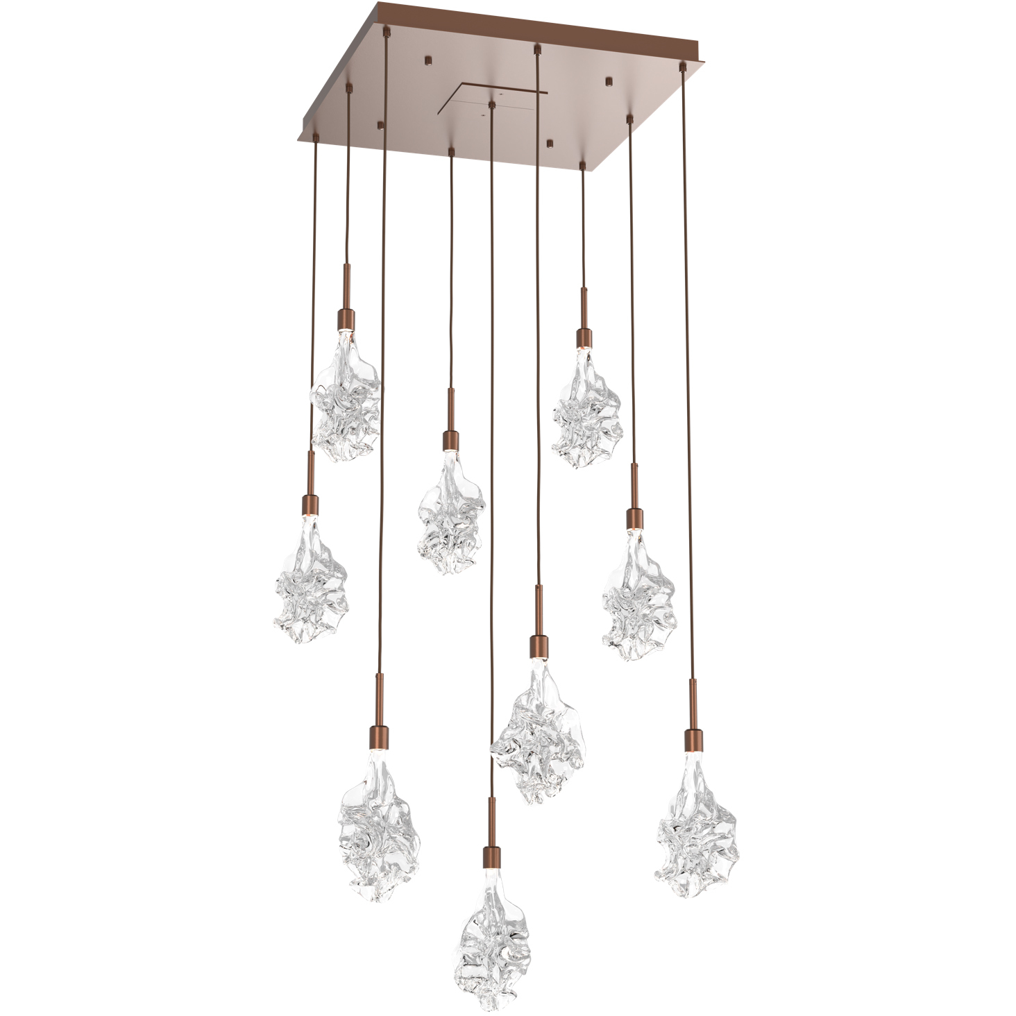 Blossom LED 27.3 inch Burnished Bronze Chandelier Ceiling Light in 3000K LED, Multi-Port