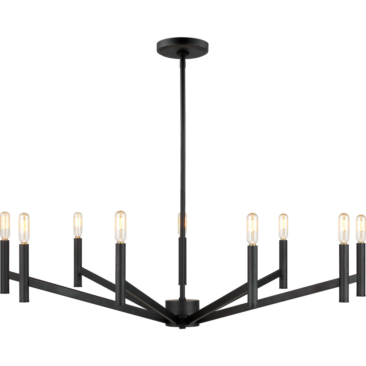 Vector 9 Light 36 inch Midnight Black Chandelier Ceiling Light
