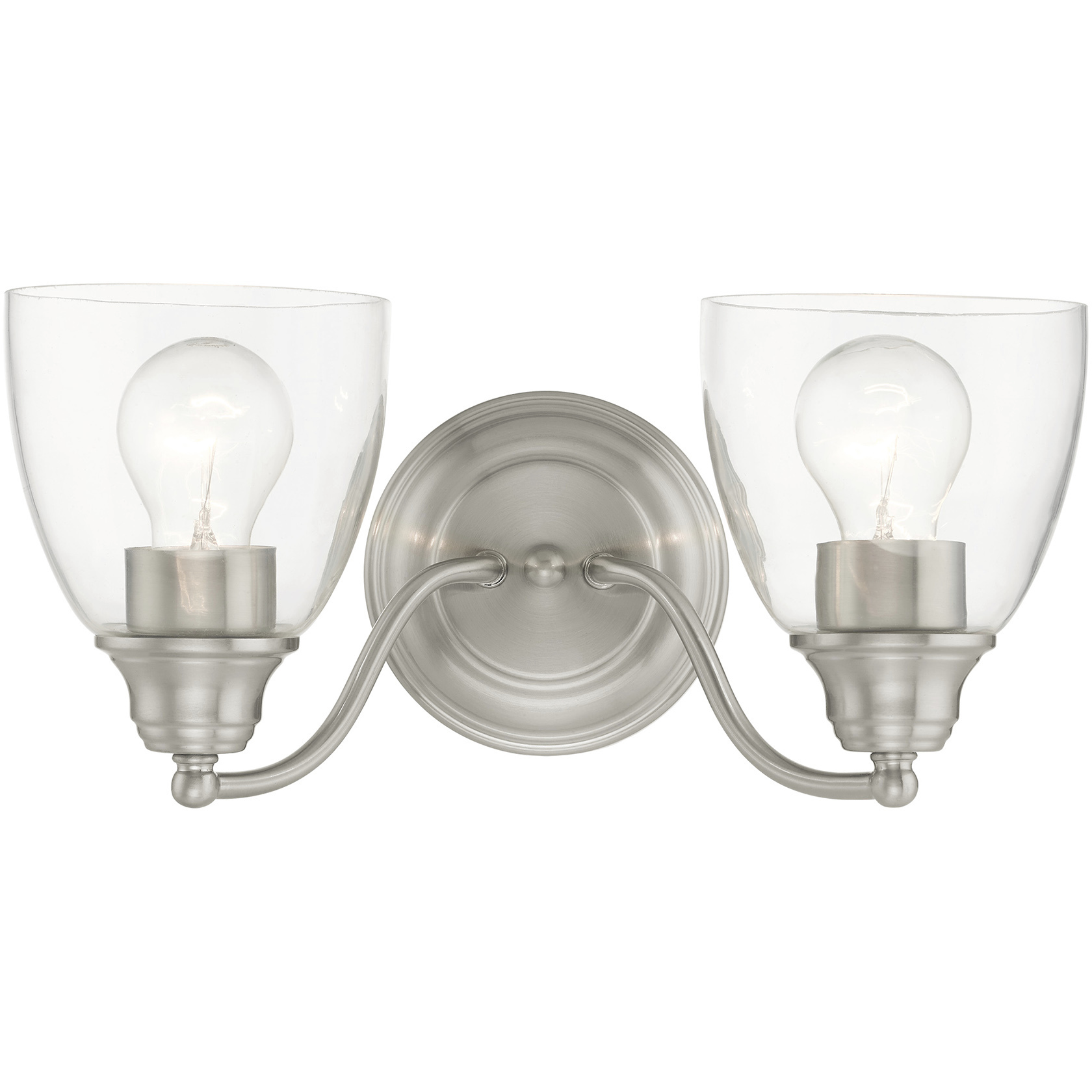 Montgomery 2 Light 14 inch Brushed Nickel Vanity Sconce Wall Light