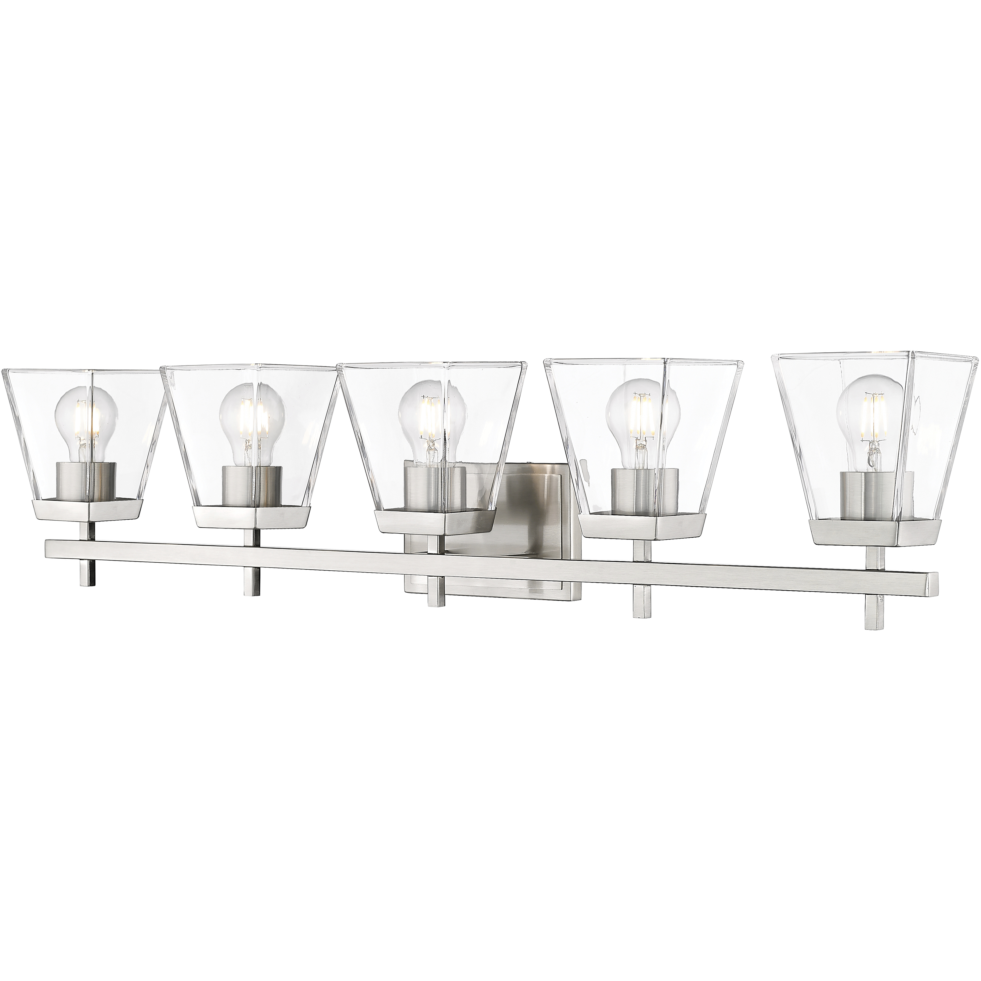 Lauren 5 Light 39 inch Brushed Nickel Vanity Wall Light