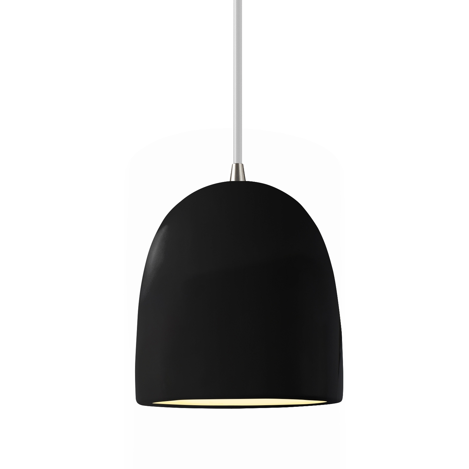 Radiance Collection LED 9 inch Brushed Nickel and Matte White and Gloss Black and White Pendant Ceiling Light