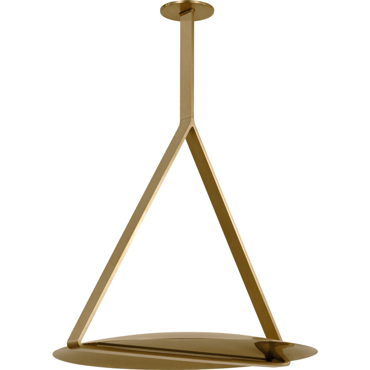 Peter Bristol Cymbal 1 Light 27.8 inch Natural Brass Line-Voltage Pendant Ceiling Light
