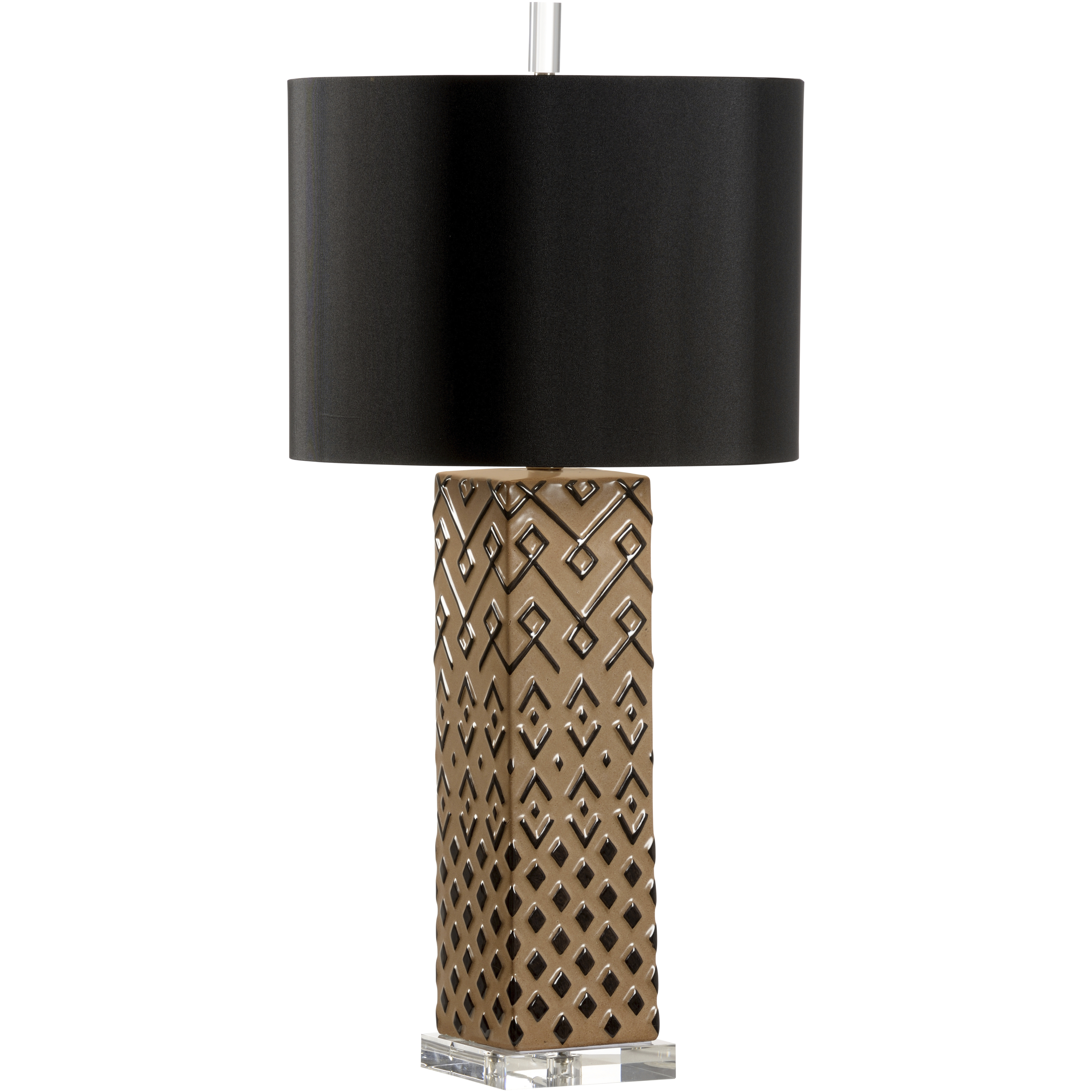 Ujamaa 23 inch 100.00 watt Brown and Black Table Lamp Portable Light