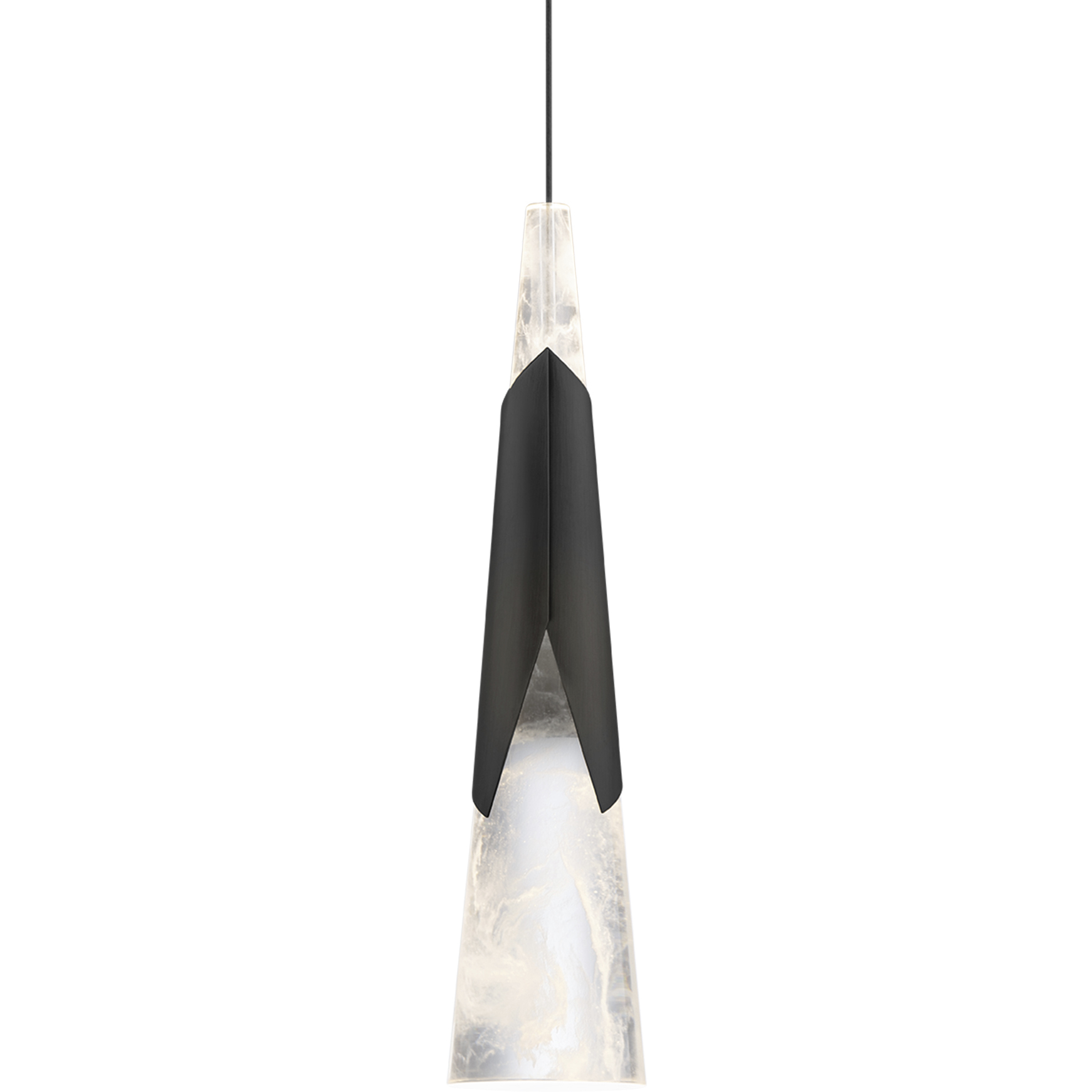 Kilt 1 Light 4 inch Black Mini Pendant Ceiling Light in 2700K