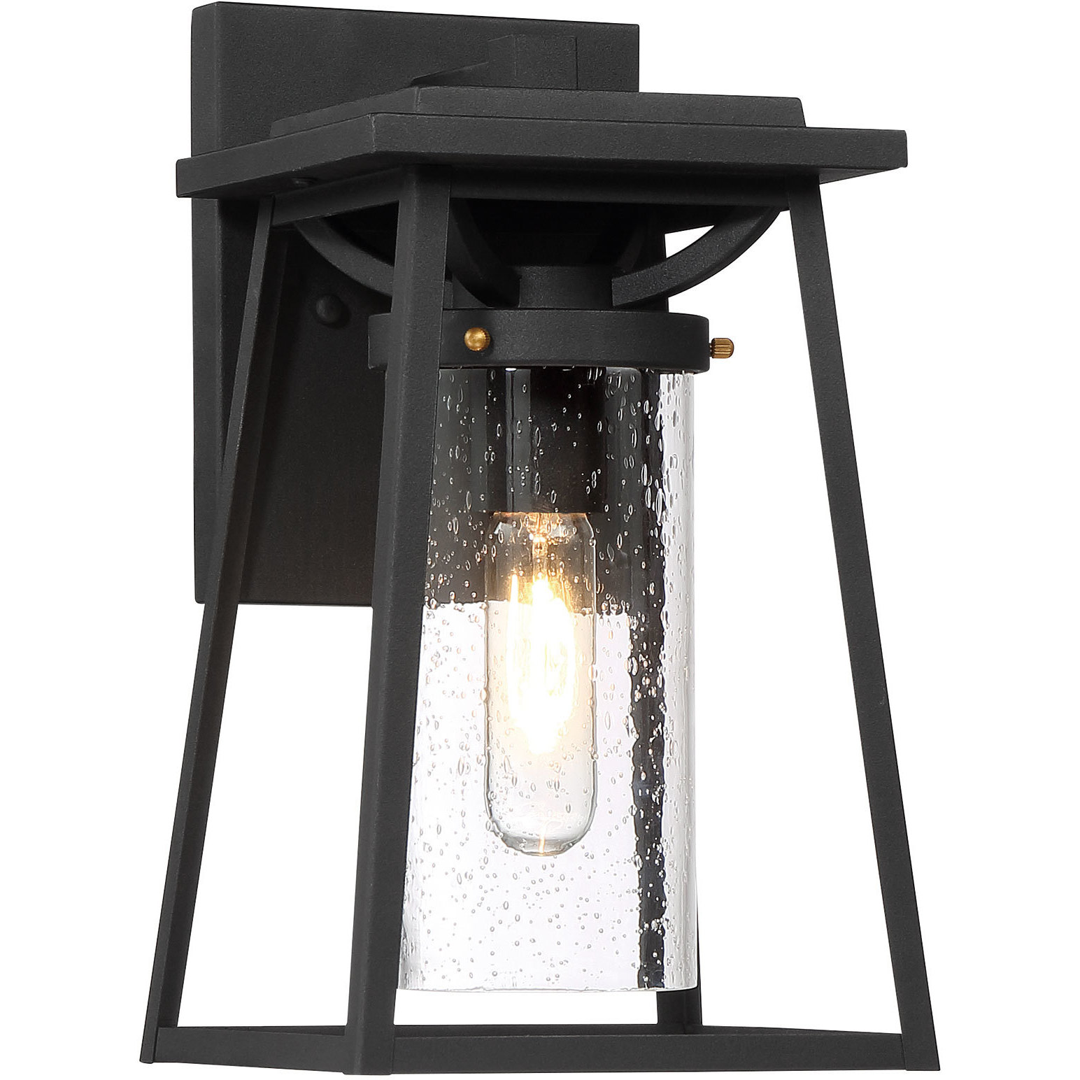 Lanister Court 1 Light 13 inch Coal/Gold Outdoor Wall Light, Great Outdoors