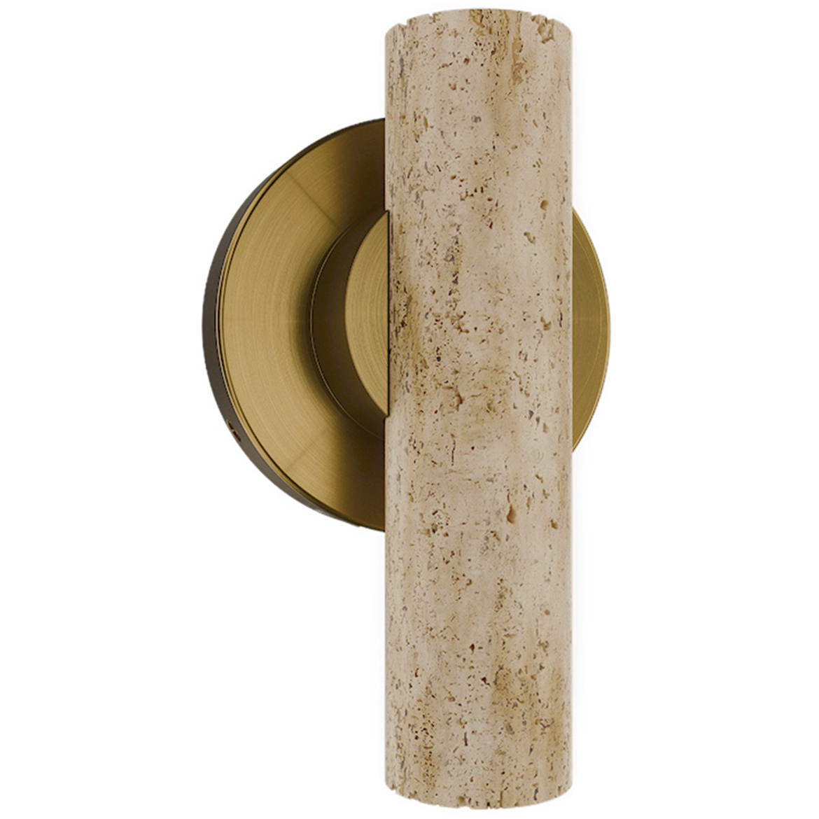 Holden 8 inch 4.1 watt Beige Travertine and Aged Brass Task Light Portable Light