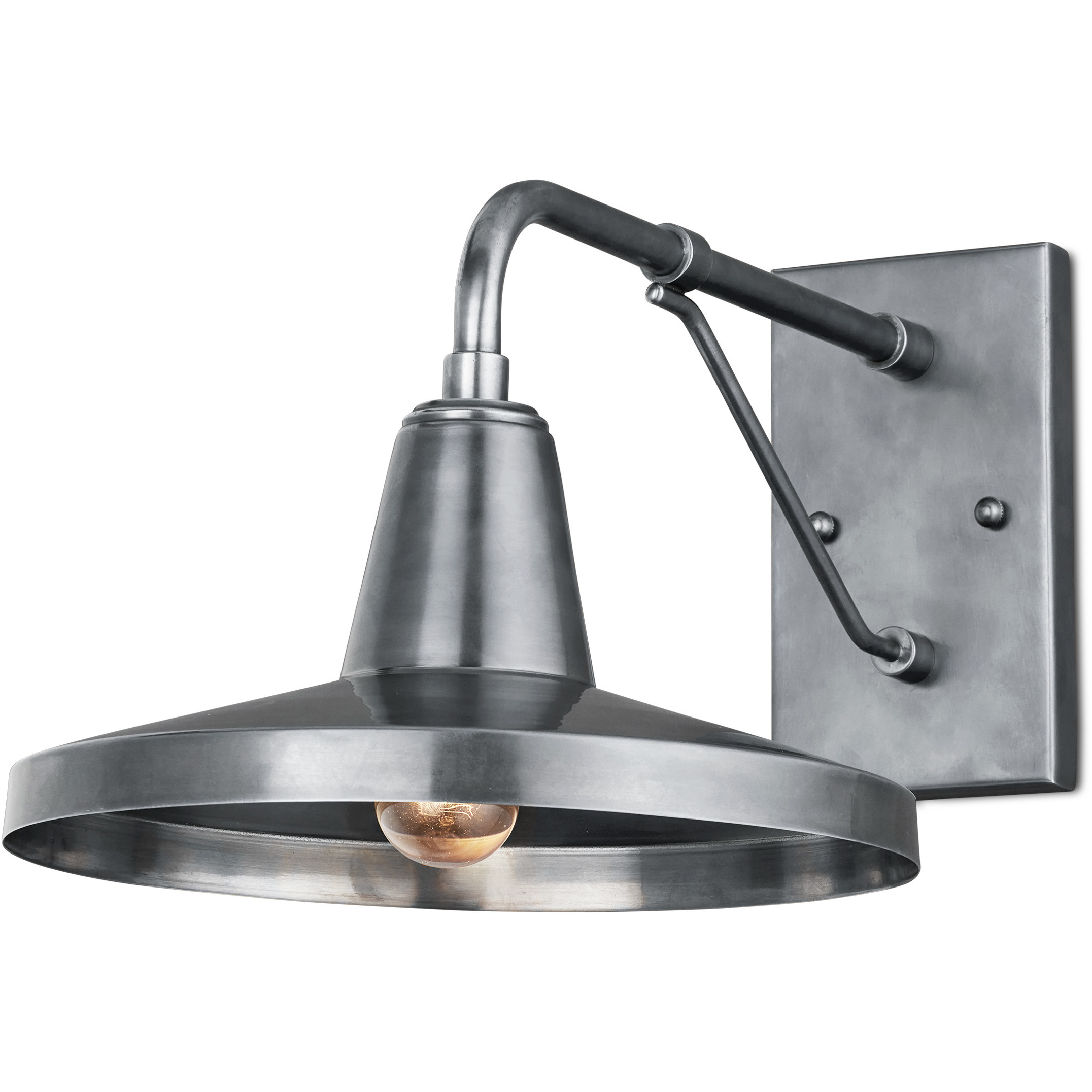 Mariner 1 Light 10.5 inch Antique Silver Outdoor Wall Sconce