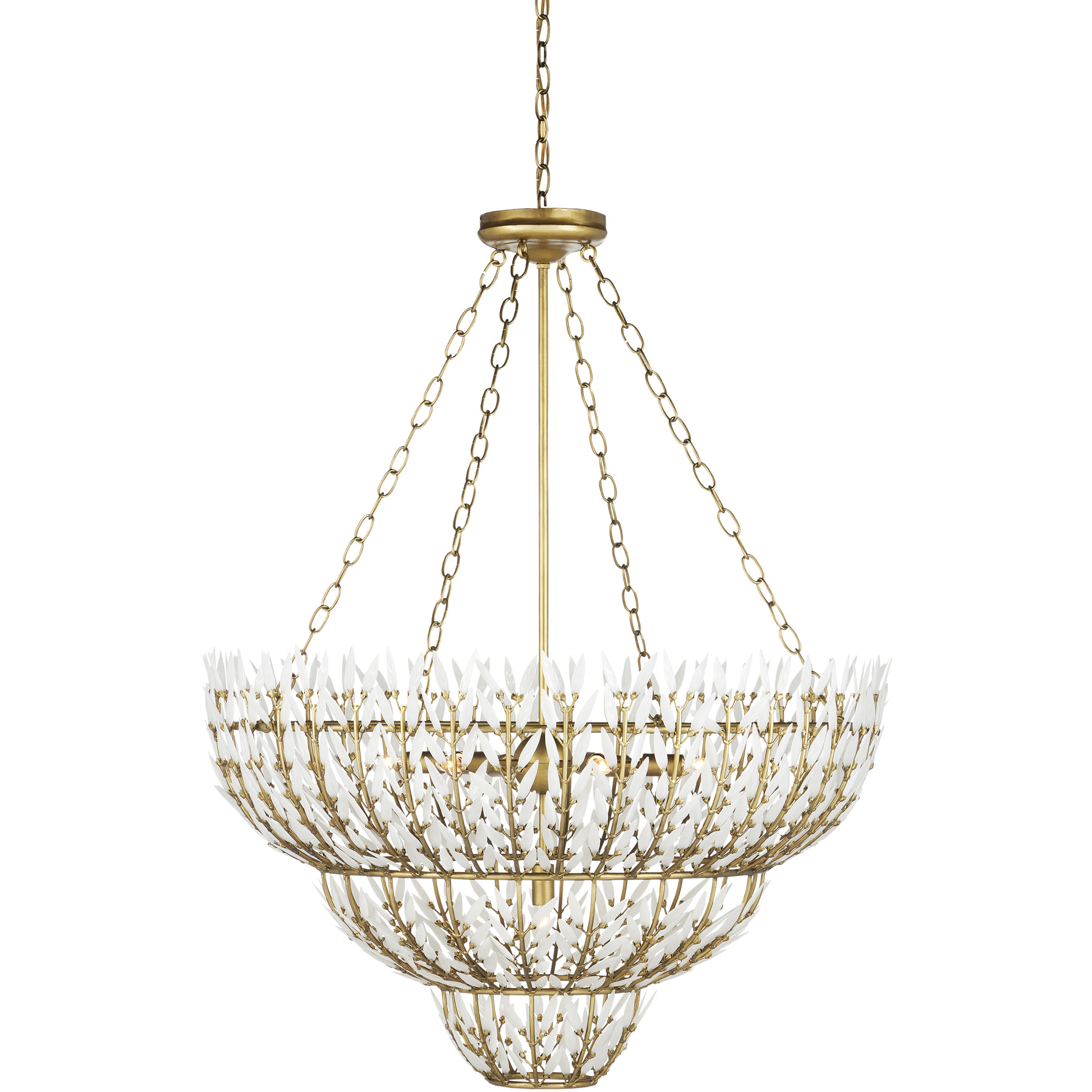 Magnum Opus 7 Light 34.5 inch Brass Chandelier Ceiling Light, Large