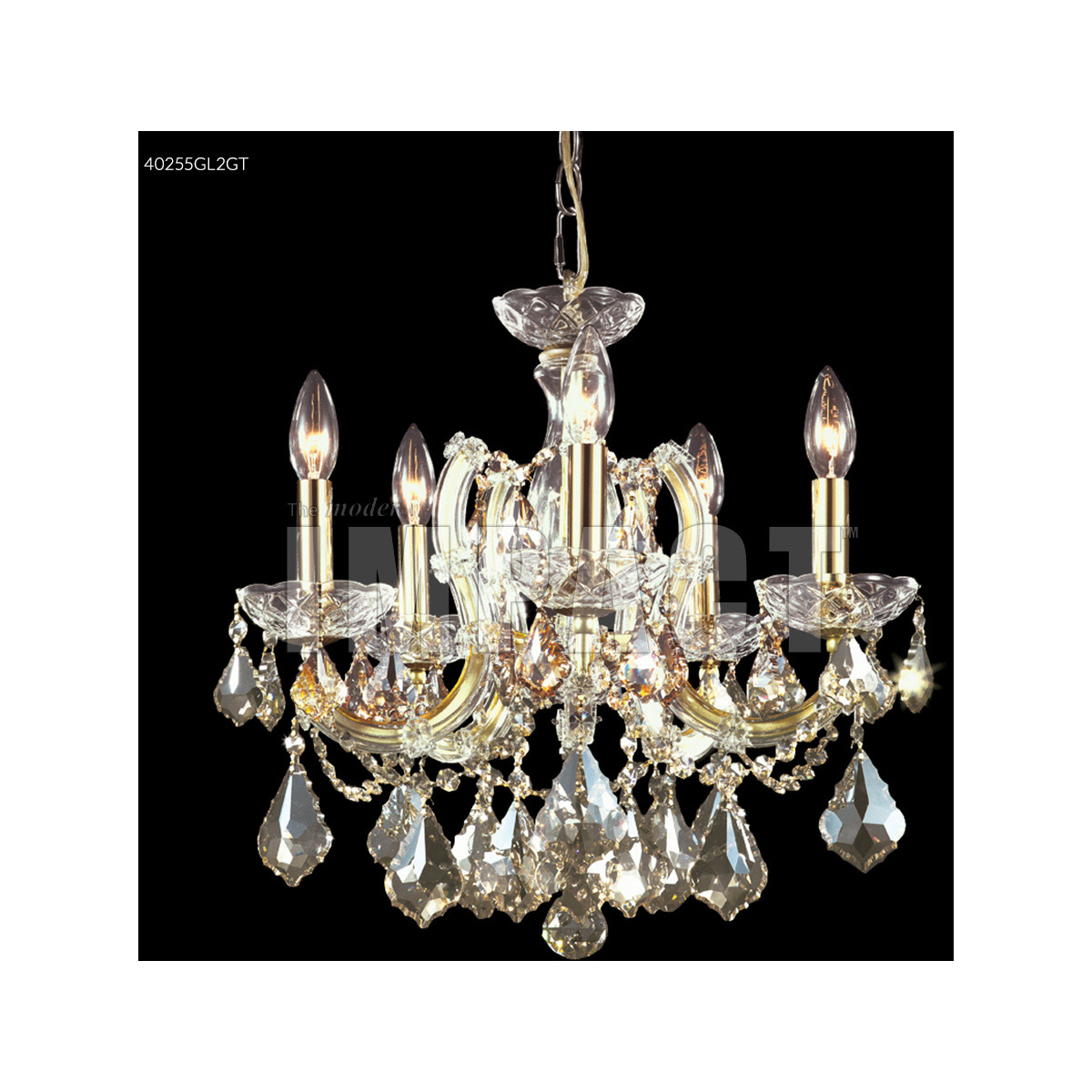 James R. Moder Maria Theresa Five Light Chandelier Silver 40255S22