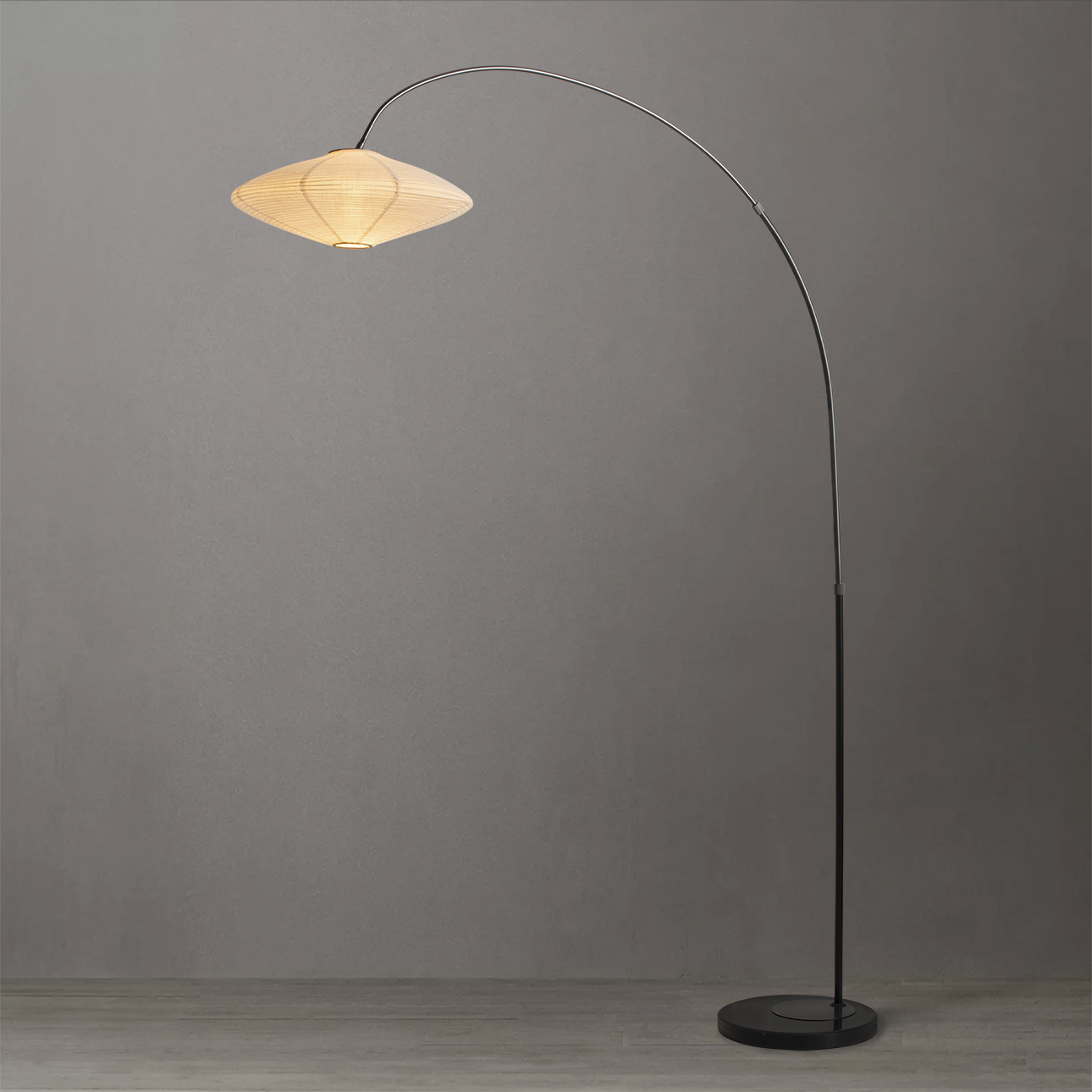 Roswell 90.6 inch 9 watt Matte Black Arc Floor Lamp Portable Light