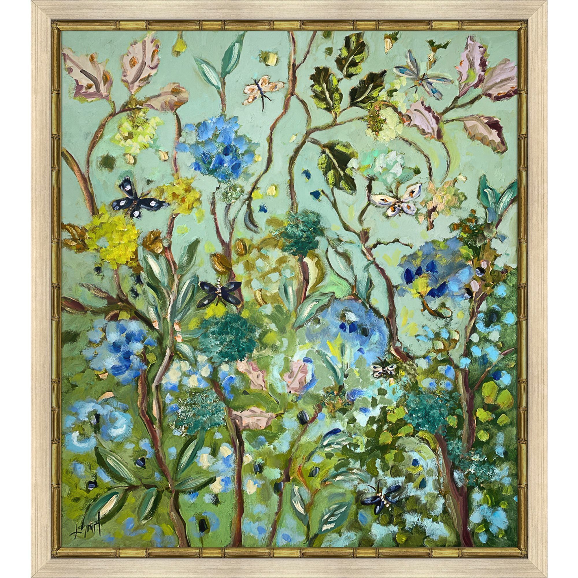 Paragon Blue and Green and Pink and Yellow Framed Art