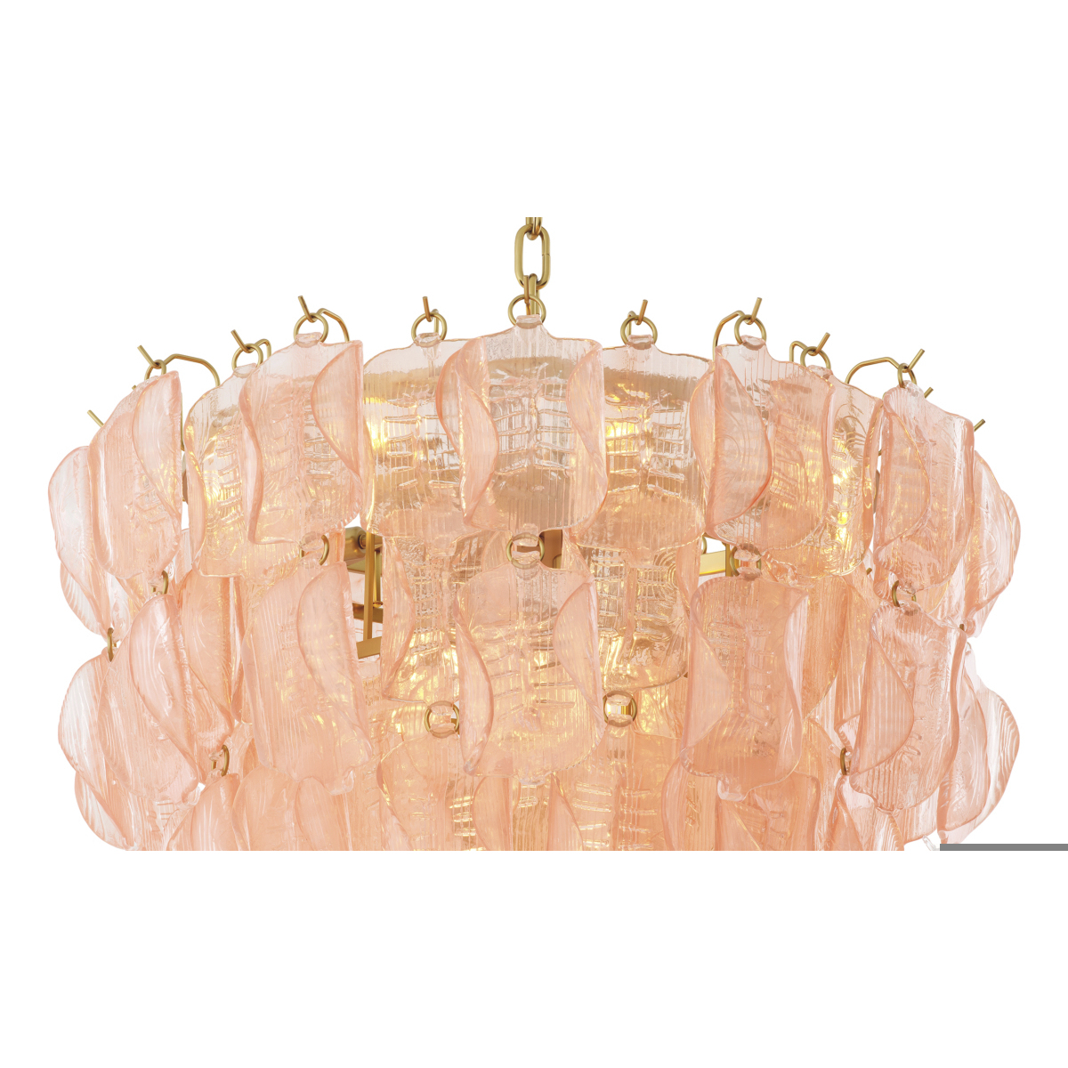 Solange 14 Light 33.46 inch Antique Brass and Handmade Glass Chandelier Ceiling Light