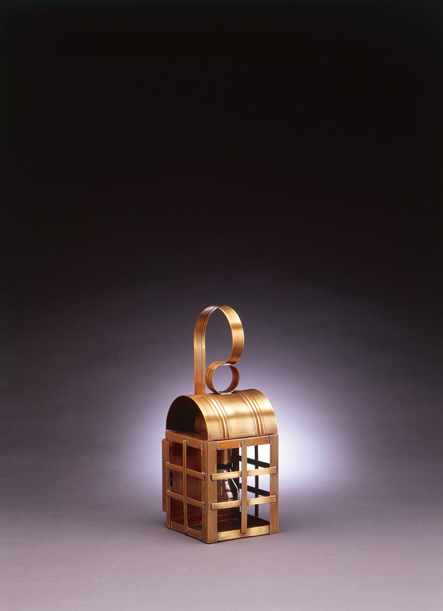 Adams 1 Light 14 inch Antique Copper Outdoor Wall Lantern in Clear Seedy Glass