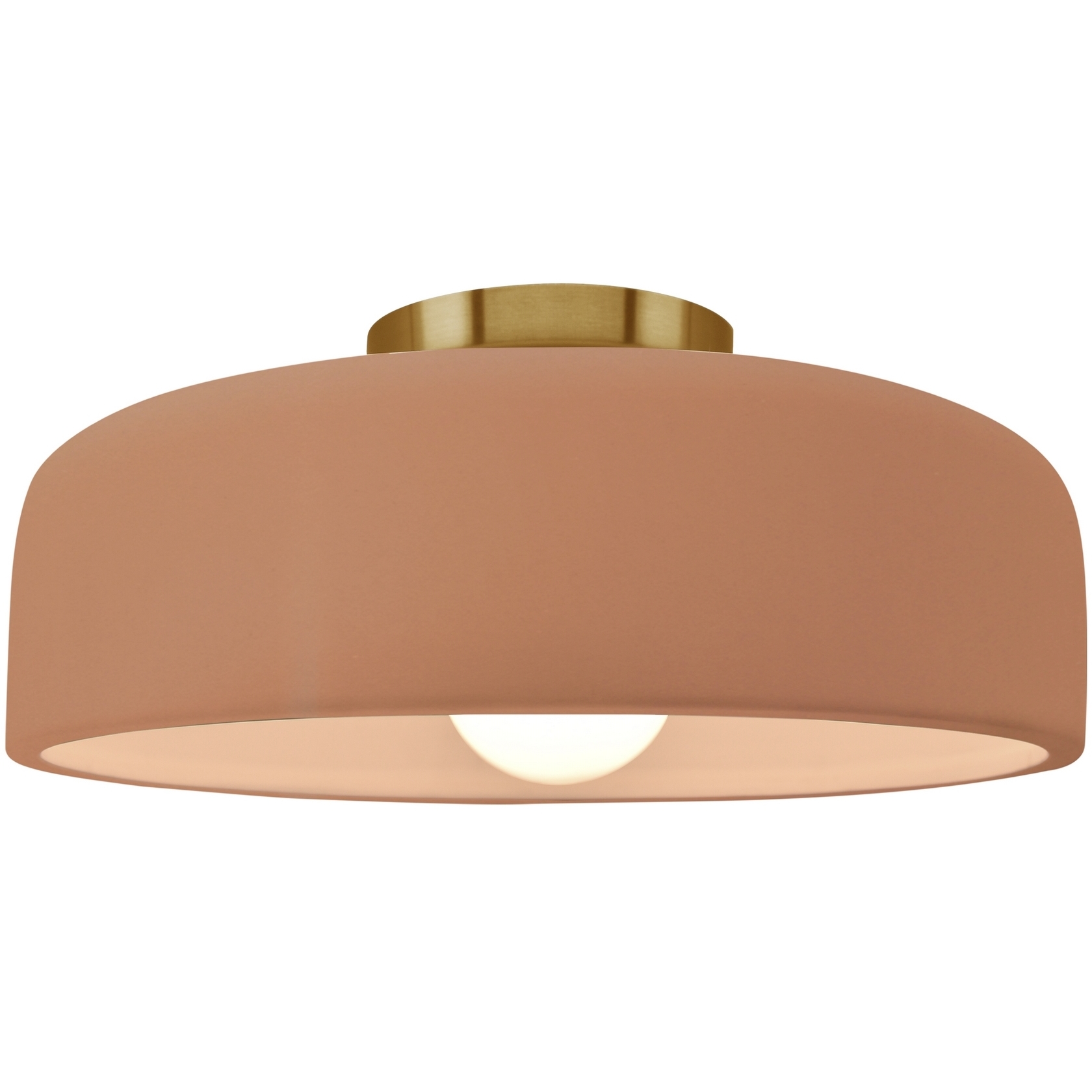 Radiance Collection - Spire LED 10 inch Adobe Semi-Flush Ceiling Light, Form+Finish+Function
