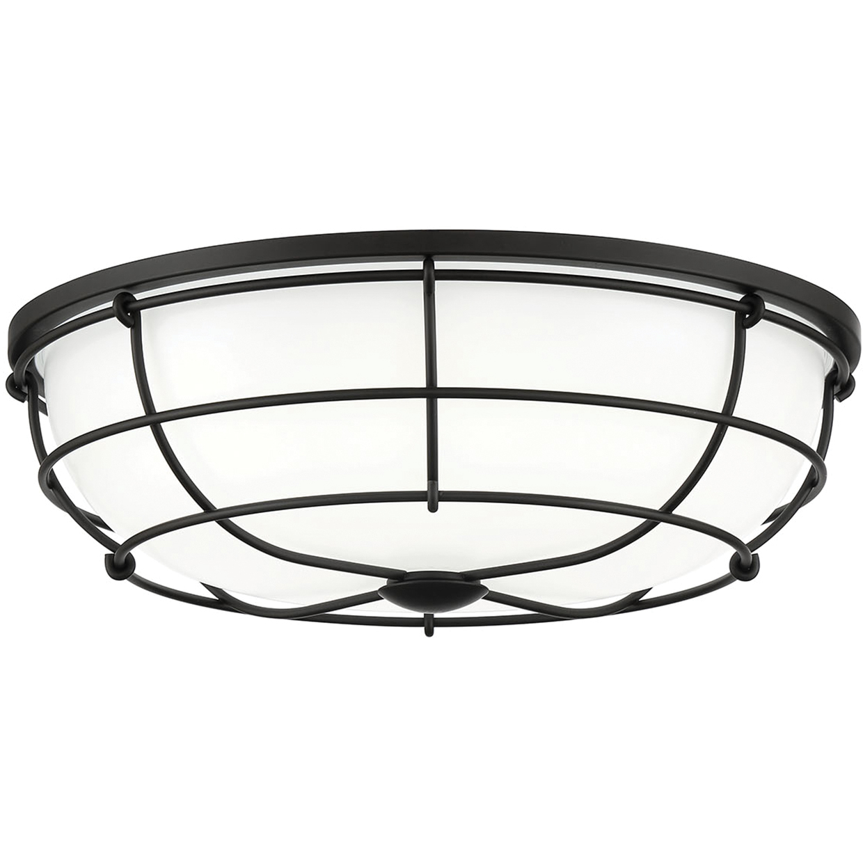 EnviroLite LED 16 inch Matte Black Flush Mount Ceiling Light