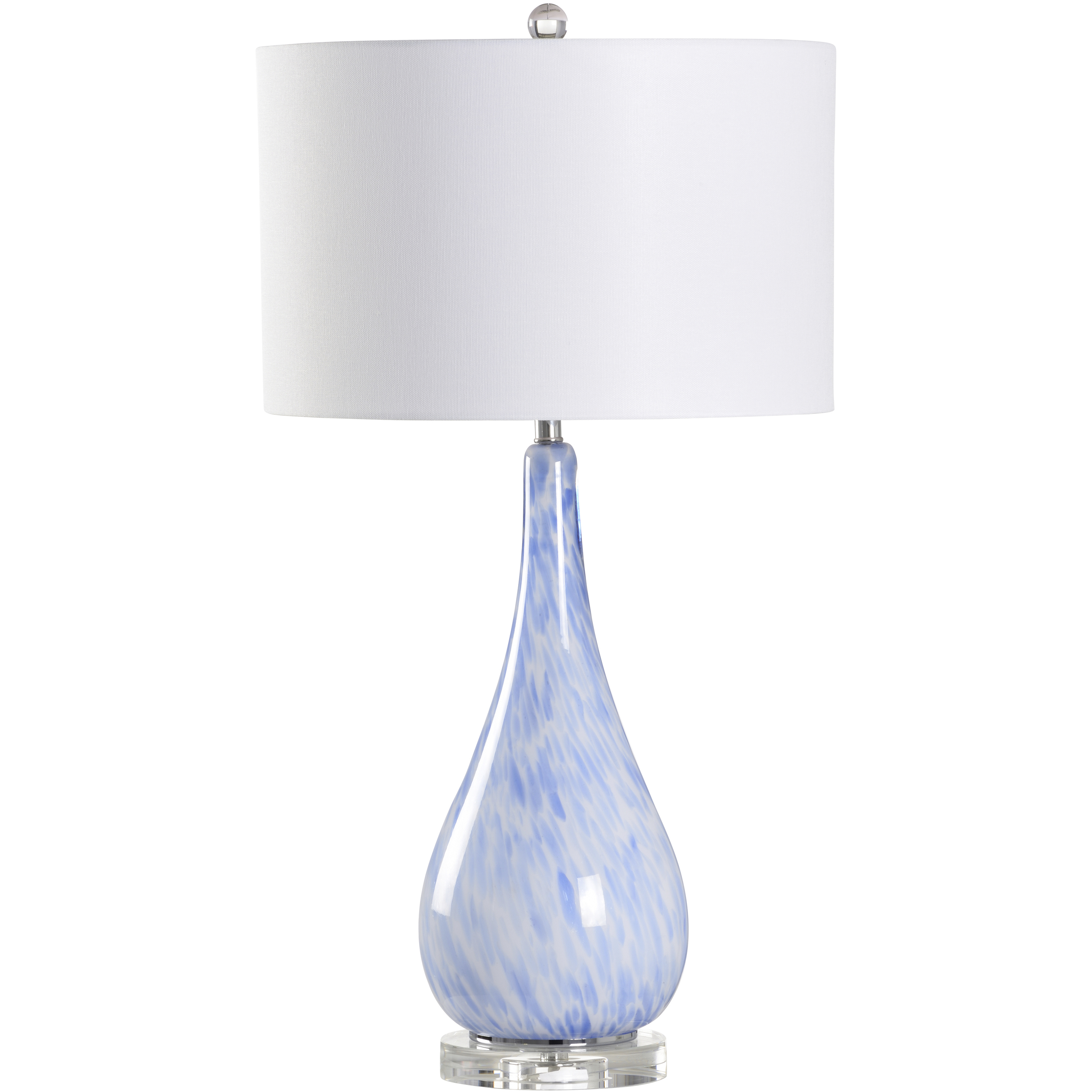 Elio 22 inch 100.00 watt Blue and White/Cream Table Lamp Portable Light