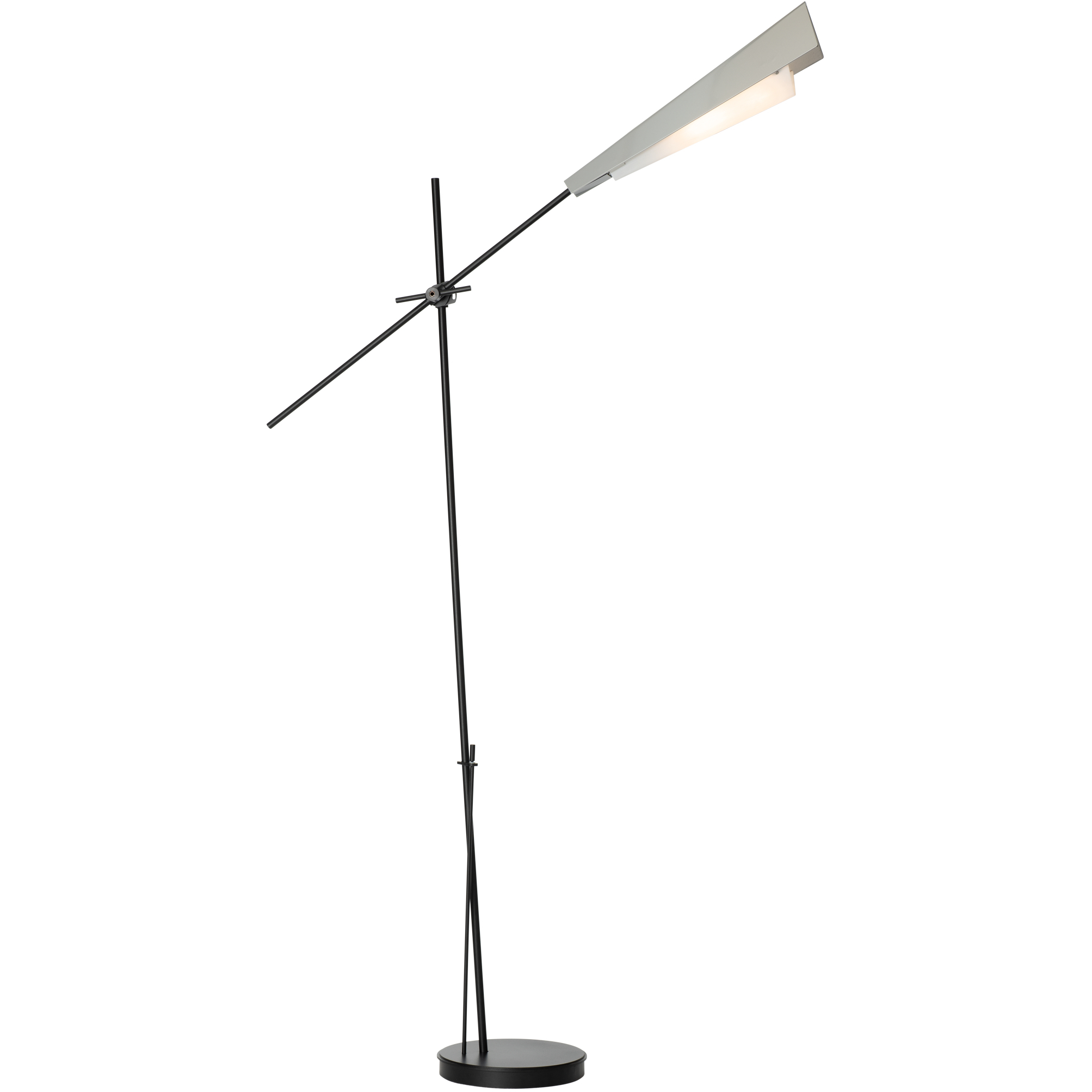 Vertex 83.1 inch 60 watt Black and Sterling Floor Lamp Portable Light in Black/Sterling