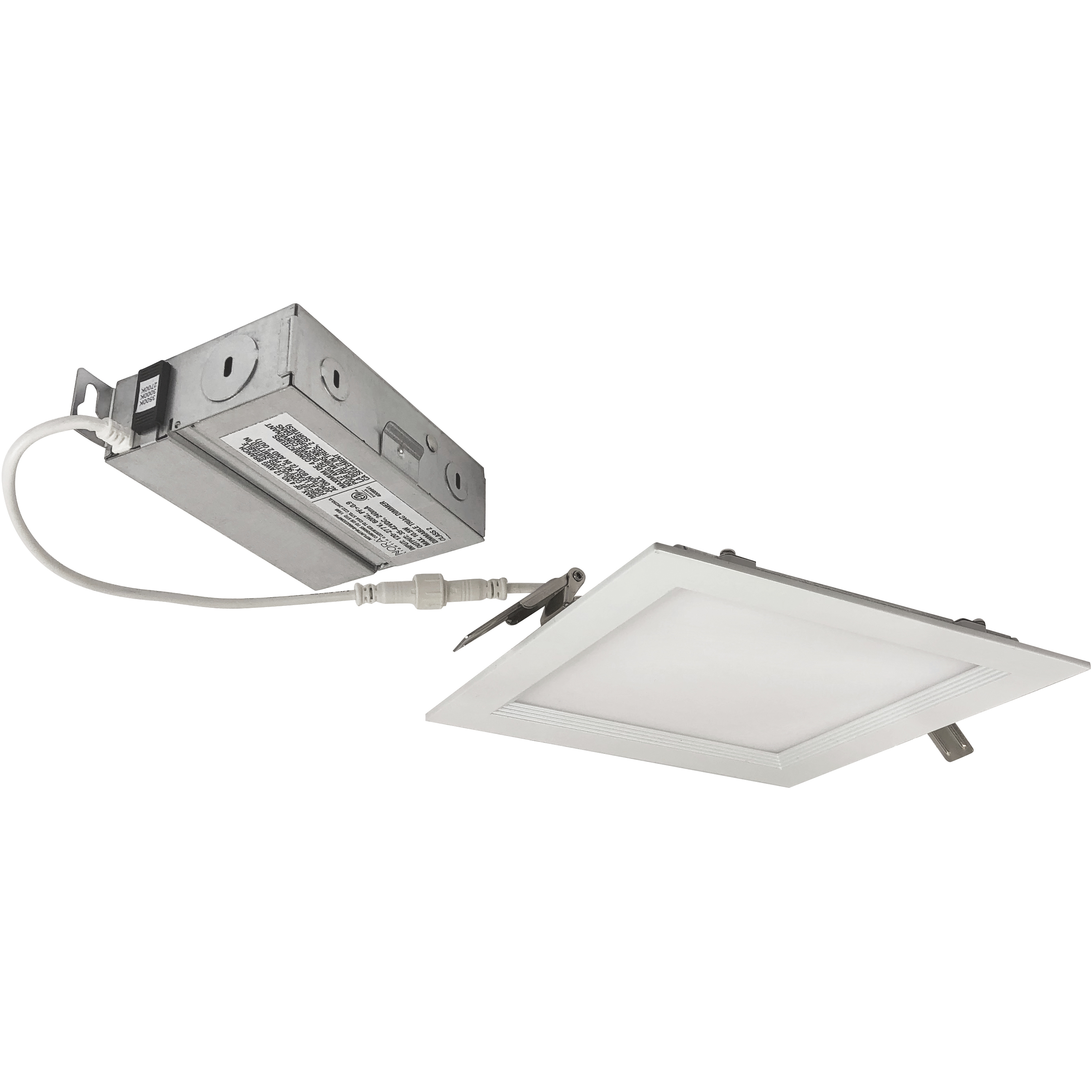 E-Series FLIN Matte Powder White Recessed Downlight, Selectable CCT