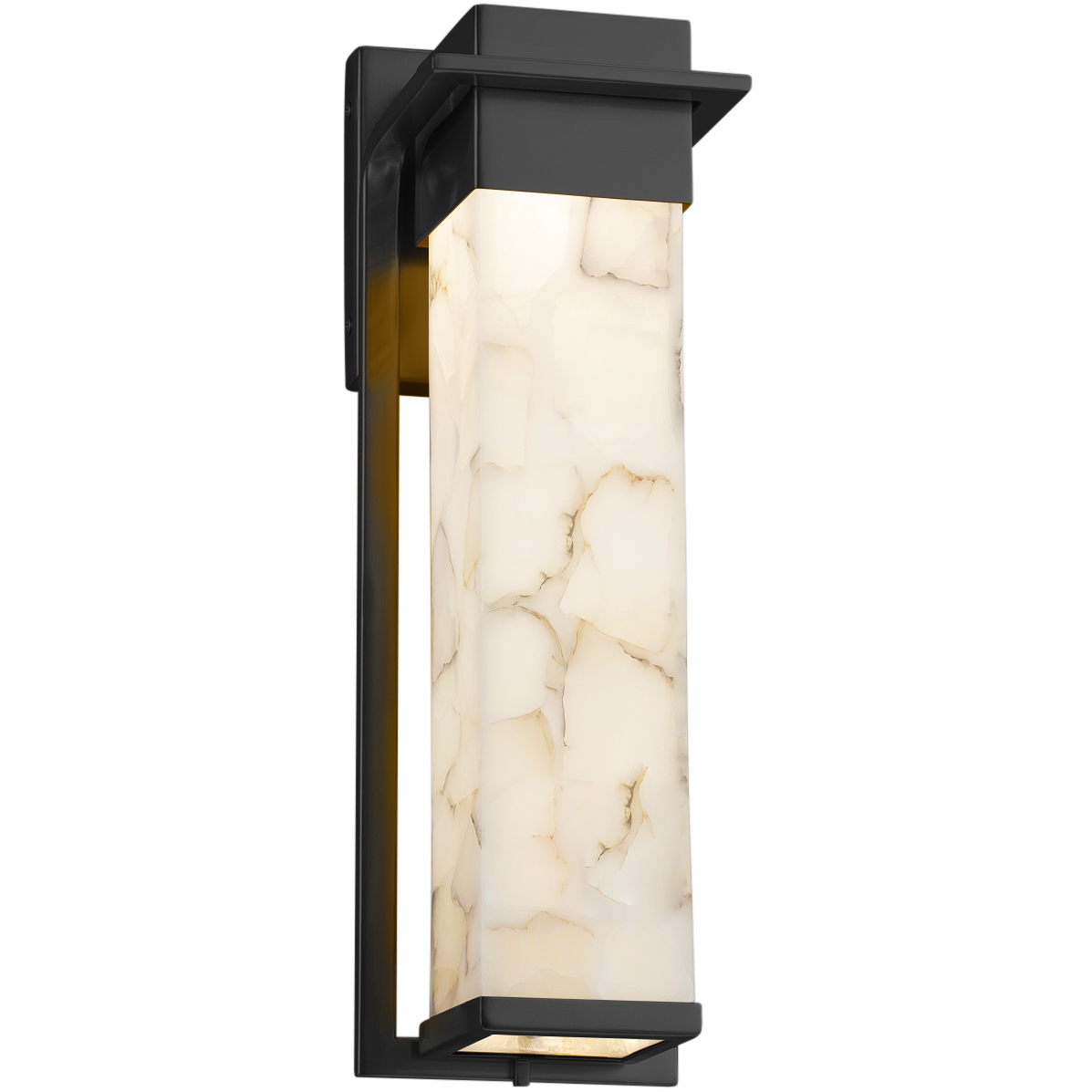 Justice Design ALR-7544W-MBLK Alabaster Rocks 16.5 inch Matte Black ...