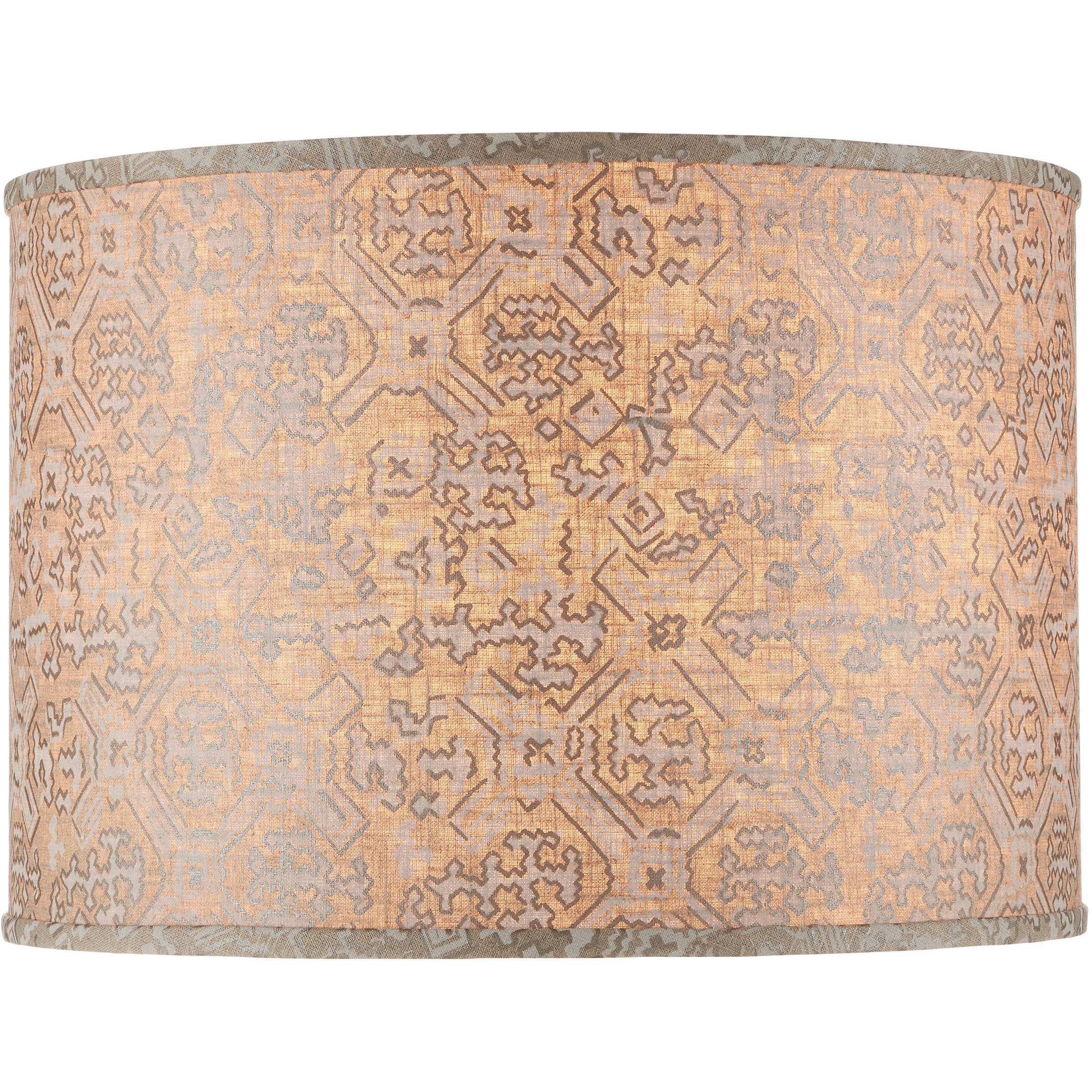 Nomad Beige and Ivory 20 inch Drum Lamp Shade, Large