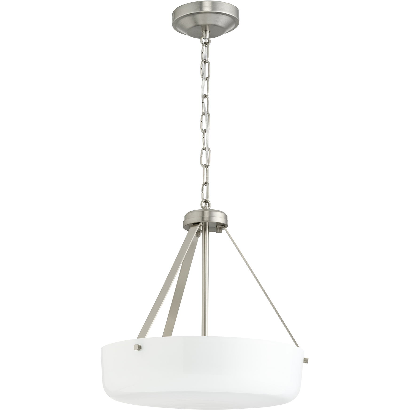 Lieon 3 Light 15.75 inch Brushed Nickel Convertible Pendant Ceiling Light