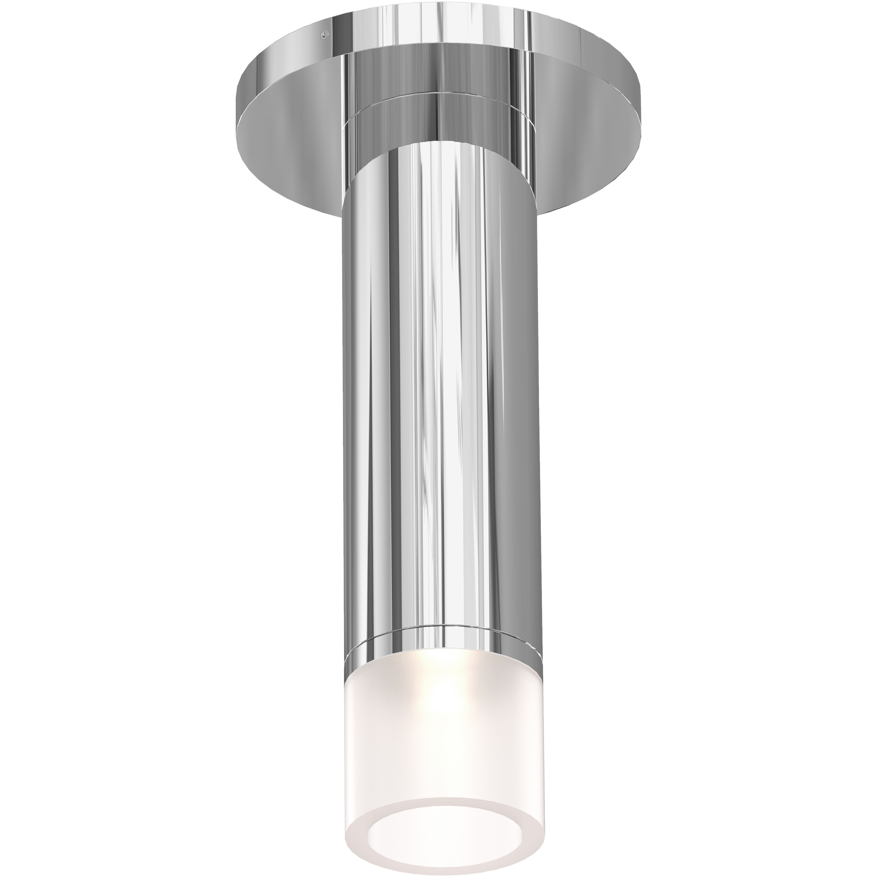 Alc LED 2 inch Polished Chrome Pendant Ceiling Light in Etched Glass