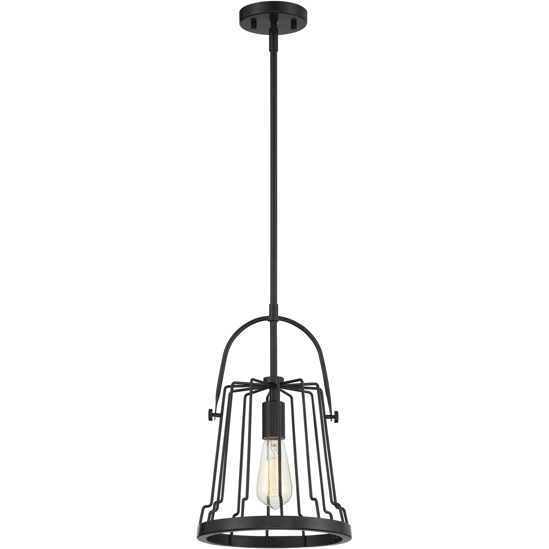 Alba 1 Light 10 inch Matte Black Pendant Ceiling Light