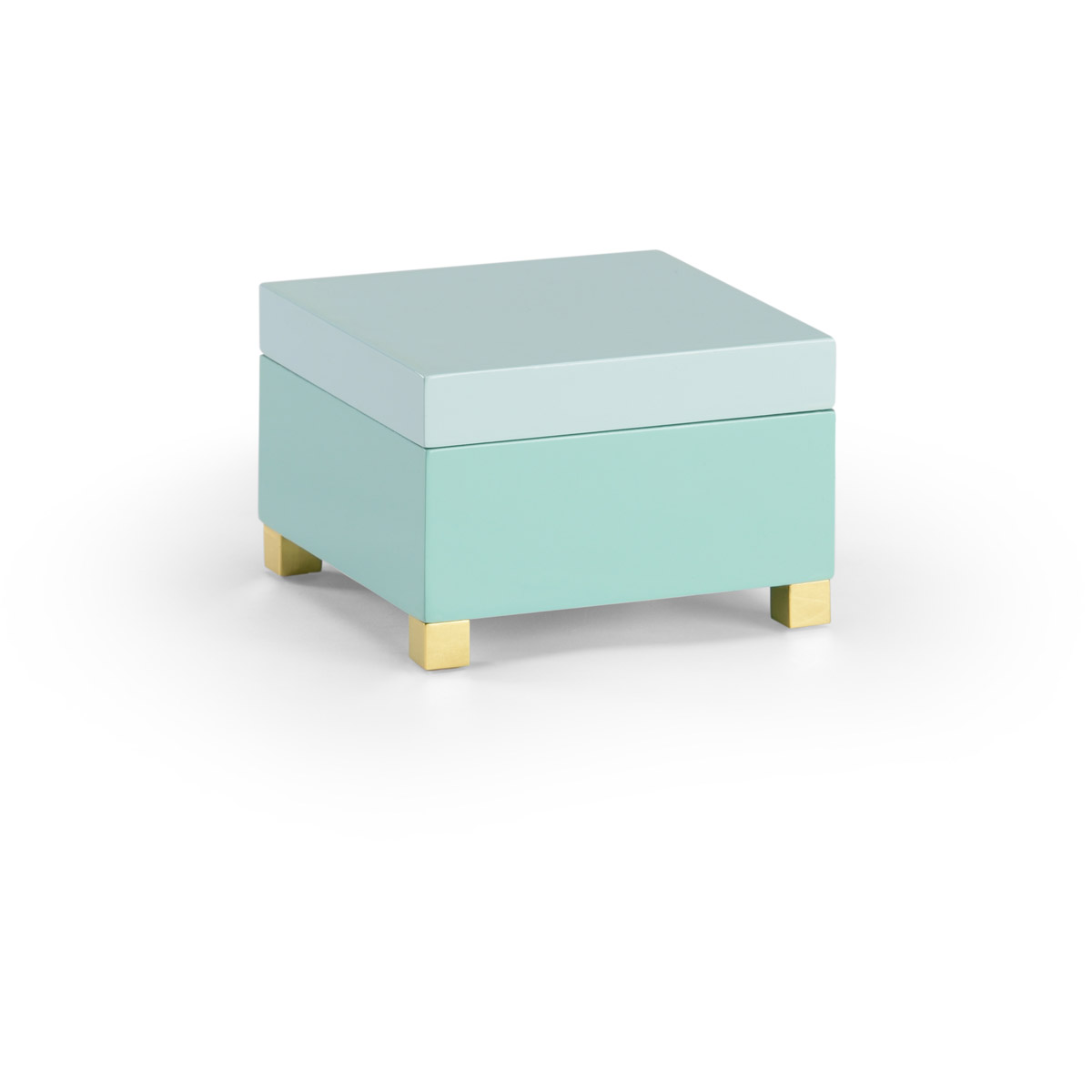 Chelsea House 6 inch Mint Green/Seafoam/Antique Brass Decorative Box