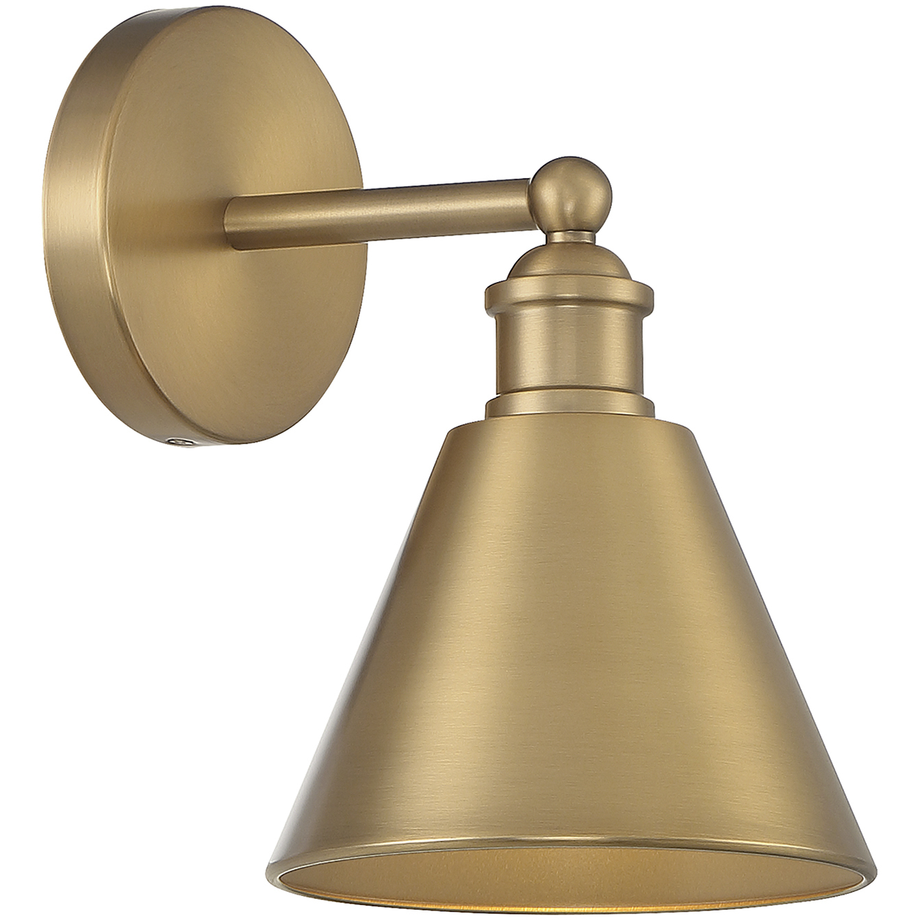 Farmhouse 1 Light 6.75 inch Natural Brass Wall Sconce Wall Light