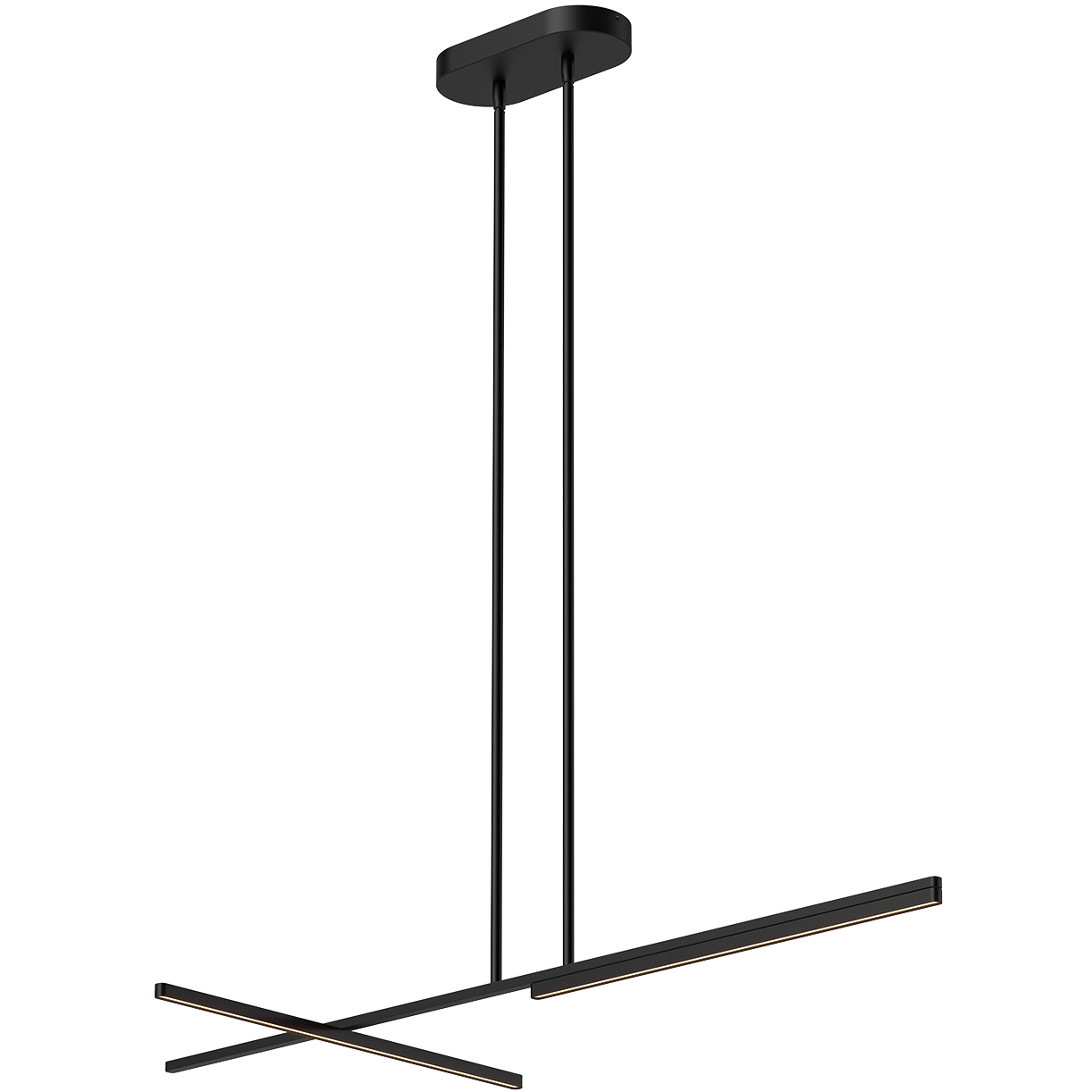 Shift LED 48.13 inch Black Linear Pendant Ceiling Light