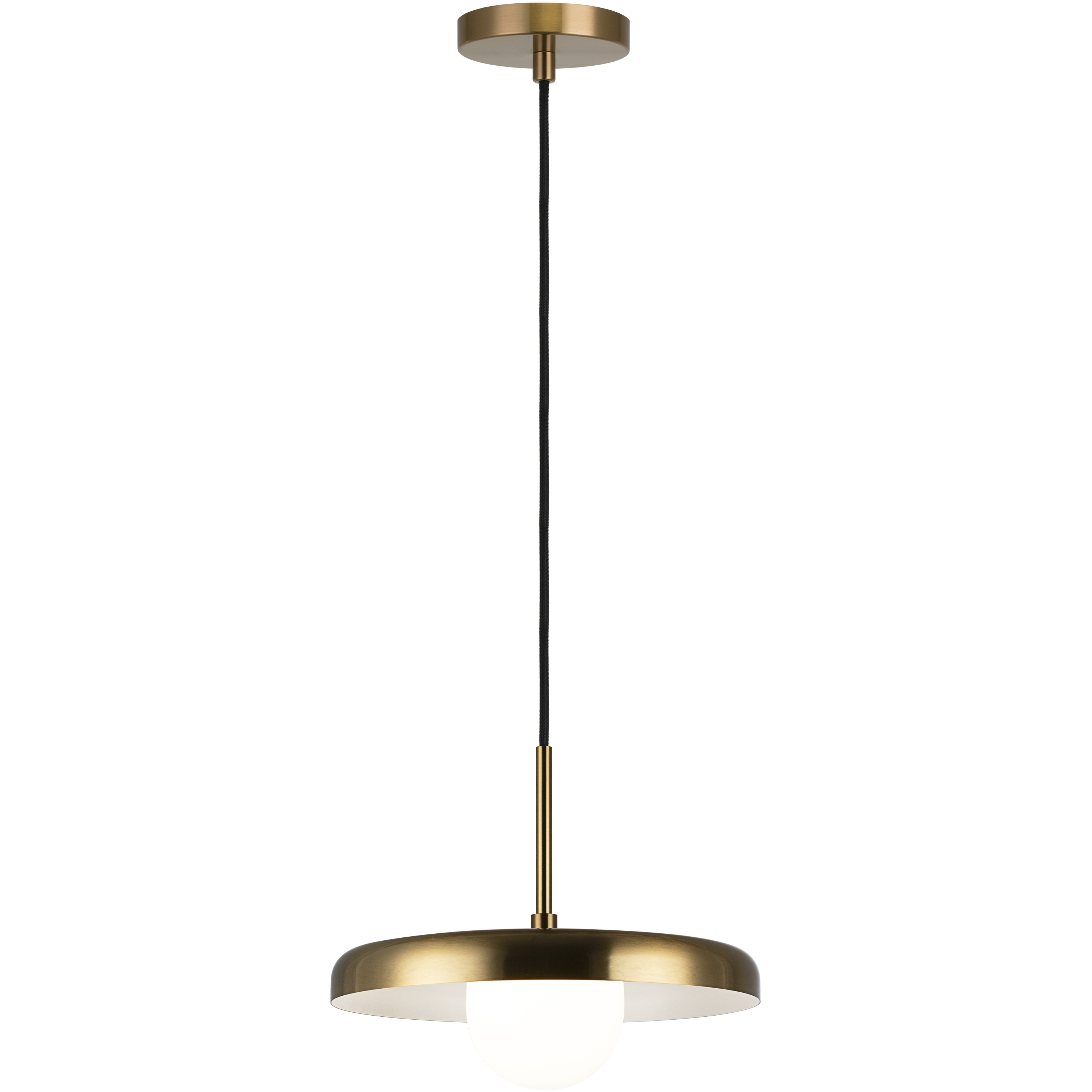 Creston LED 11.88 inch Aged Gold Brass Pendant Ceiling Light