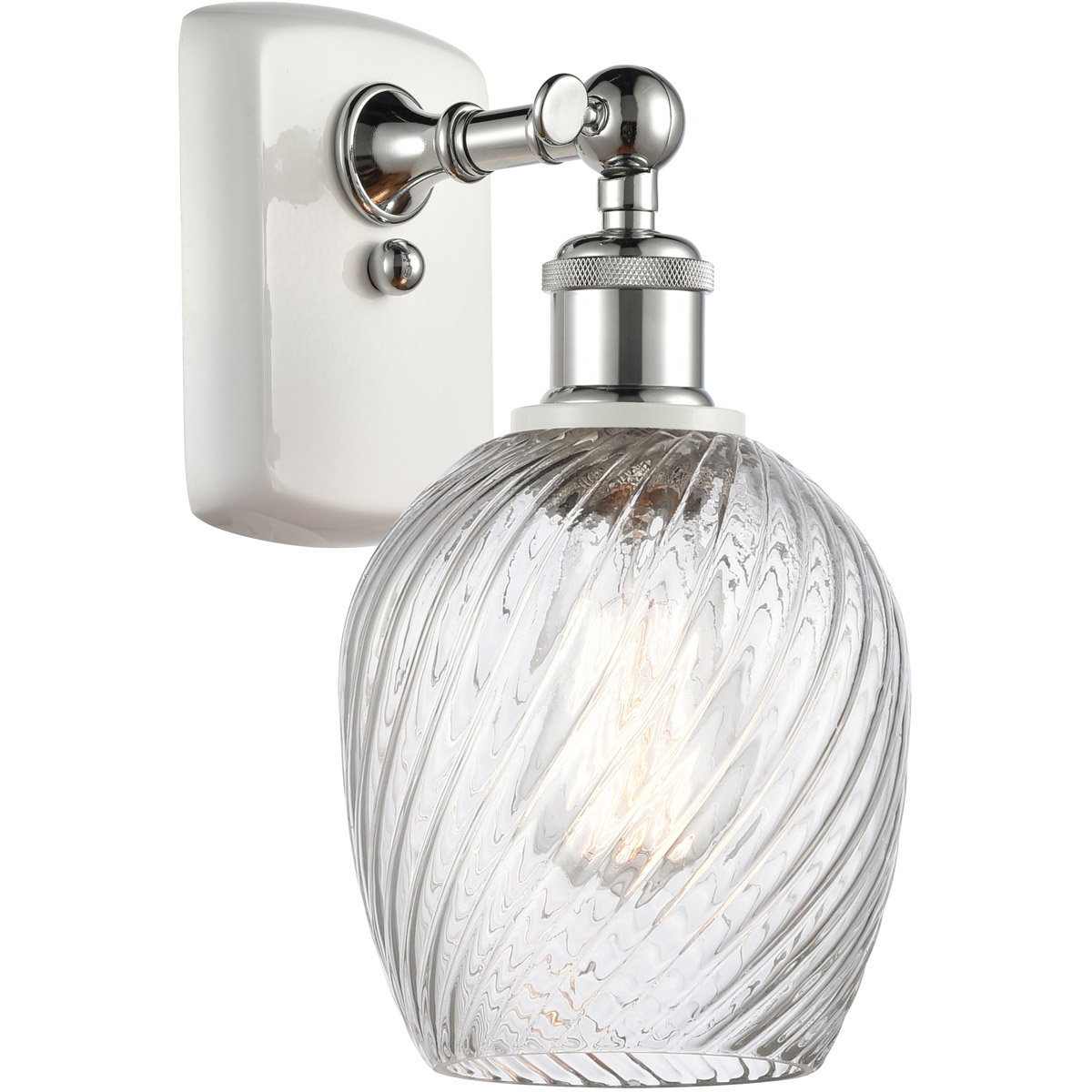 Ballston Salina LED 5 inch White and Polished Chrome Sconce Wall Light, Ballston