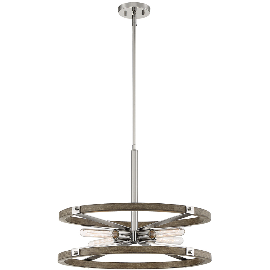 Hanston 4 Light 22.5 inch Polished Nickel Pendant Ceiling Light