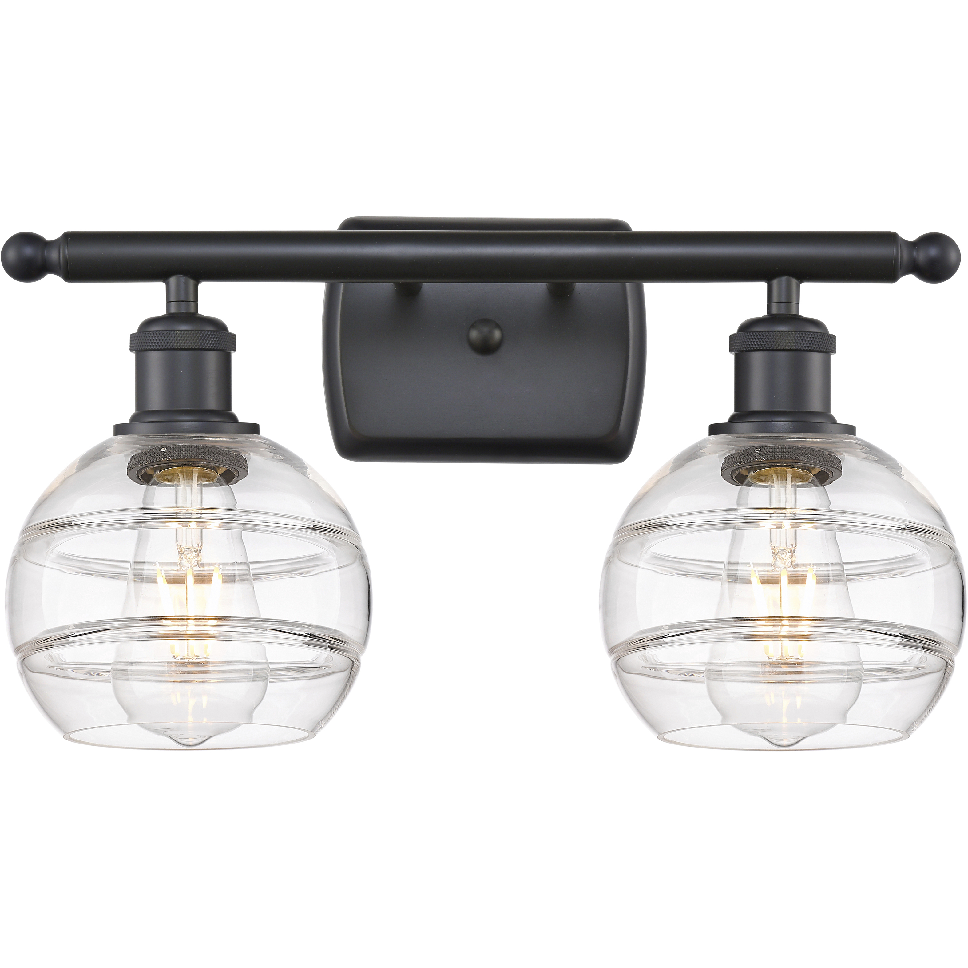 Ballston Rochester 2 Light 15.88 inch Matte Black Bath Vanity Light Wall Light