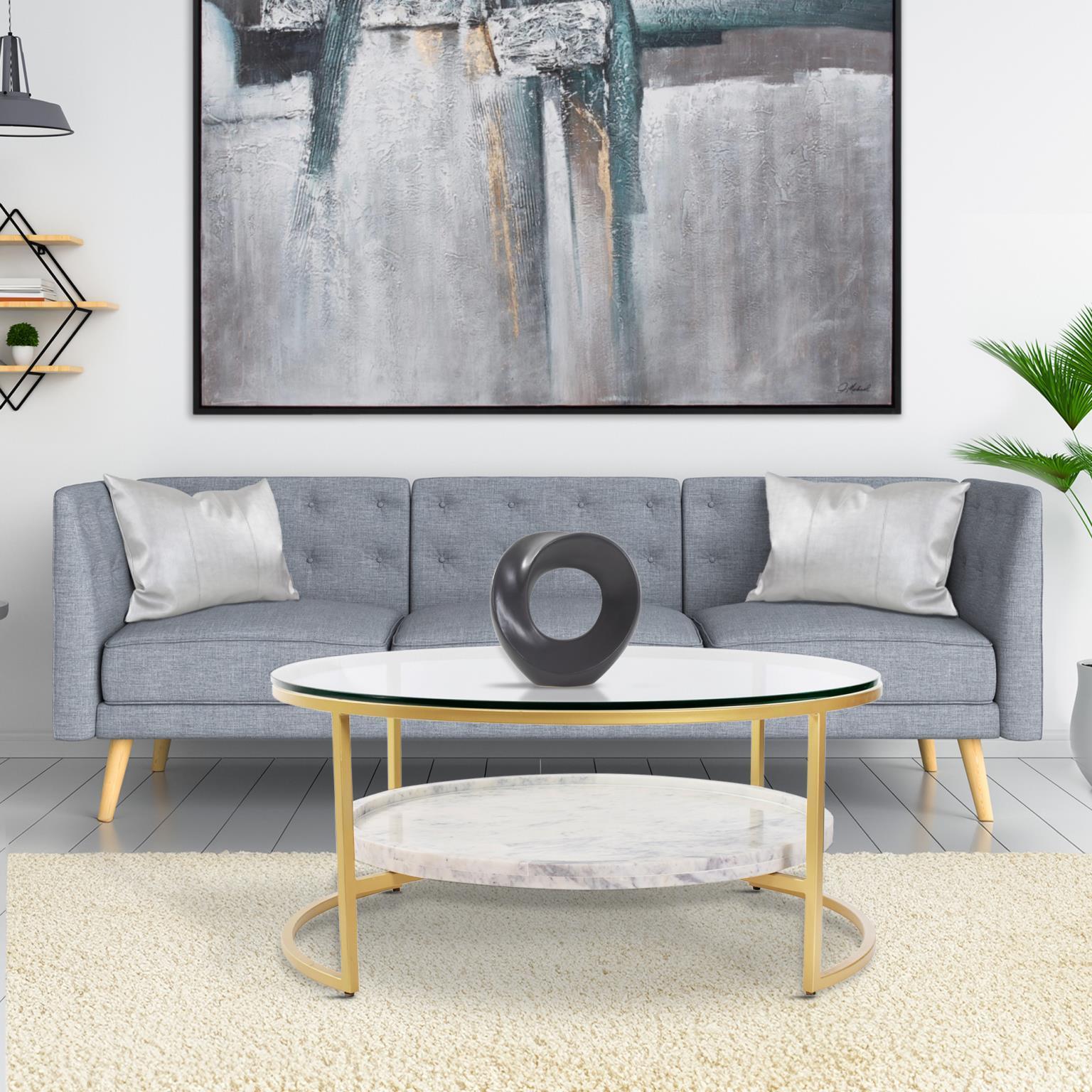 Niccolo 39.38 X 17.75 inch Gold Coffee Table
