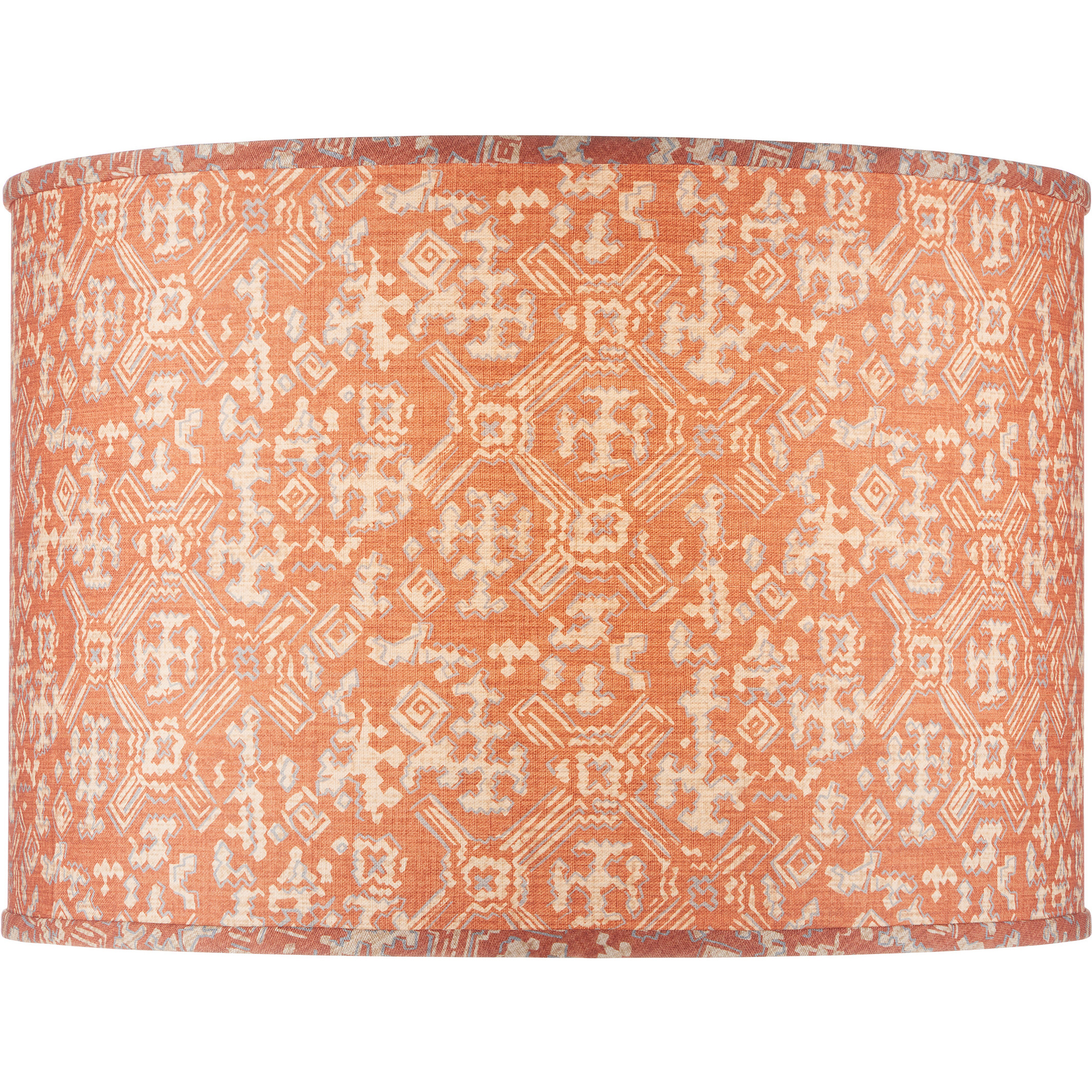 Nomad Terracotta and Ivory 20 inch Drum Lamp Shade, Large
