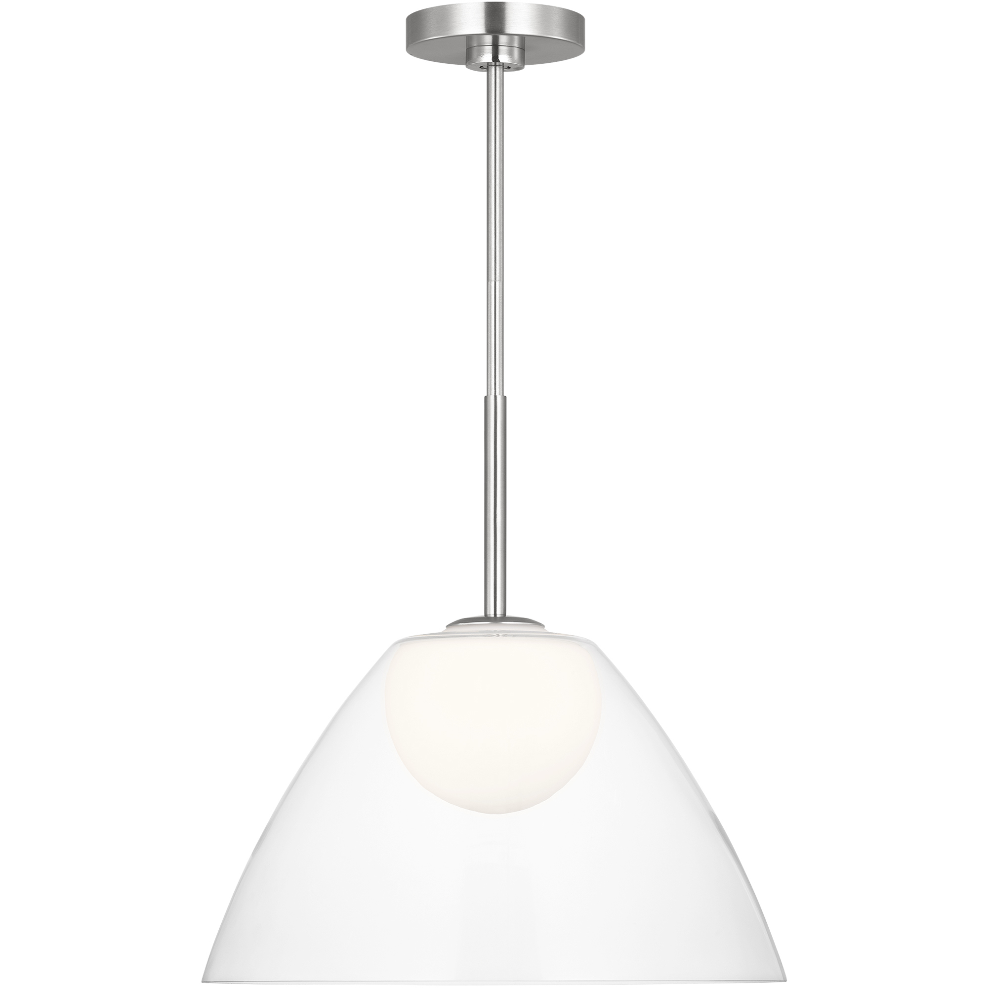 Drew & Jonathan Suma 1 Light 16 inch Brushed Nickel Pendant Ceiling Light, Medium