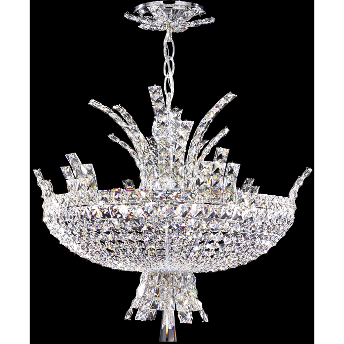 Eclipse Fashion 8 Light 20 inch Silver Chandelier Ceiling Light