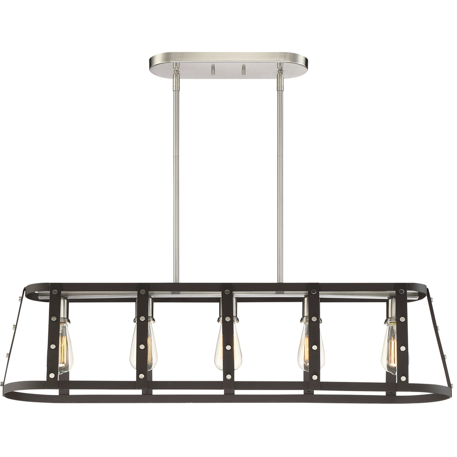 Presidio 5 Light 40 inch Rustique Linear Chandelier Ceiling Light