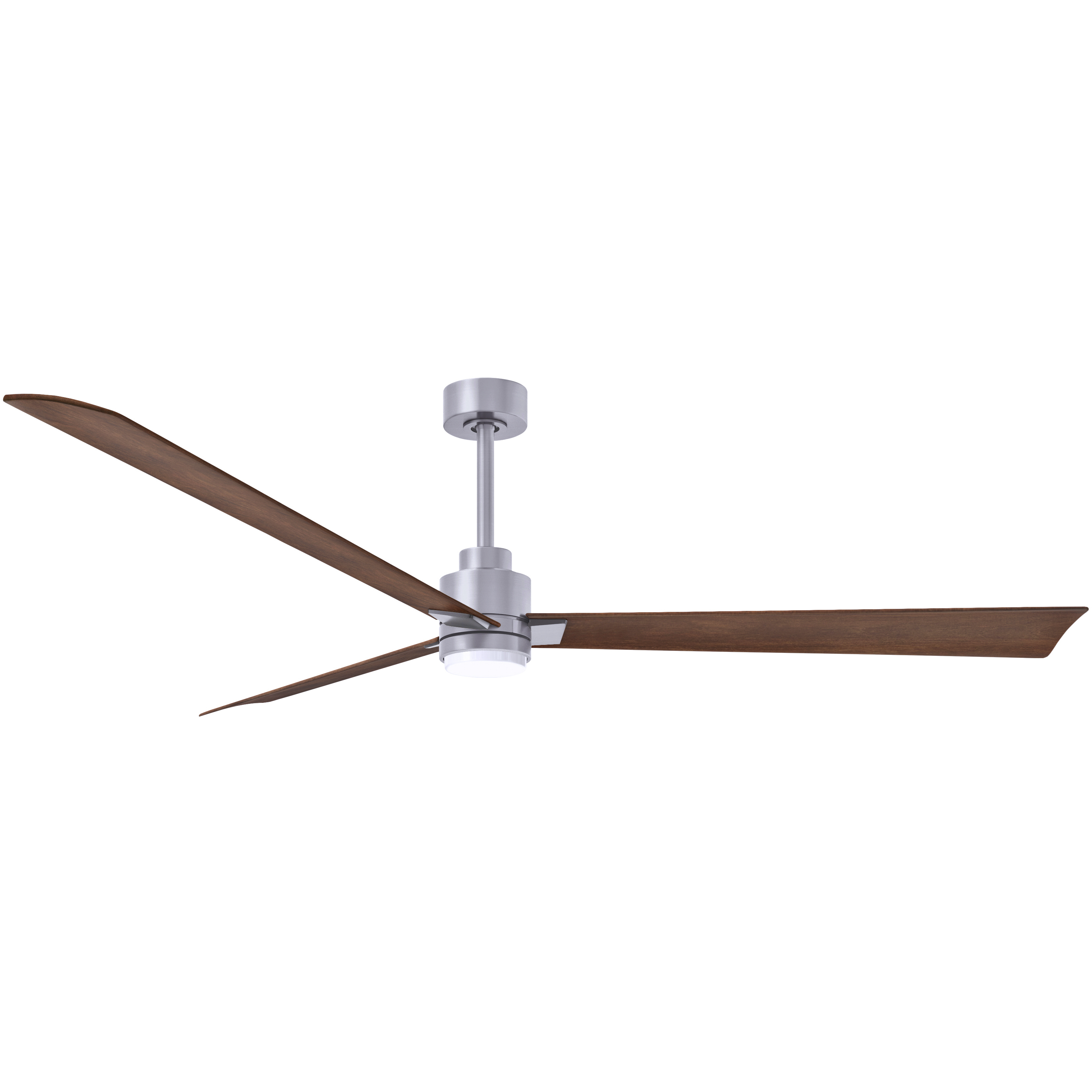 Atlas Alessandra - LK 72 inch Brushed Nickel with Walnut Tone Blades Transitional Ceiling Fan