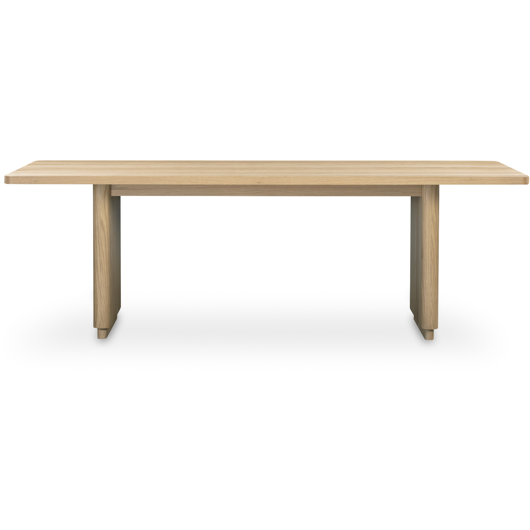 Round Off 88 X 39 inch Natural Dining Table, Small