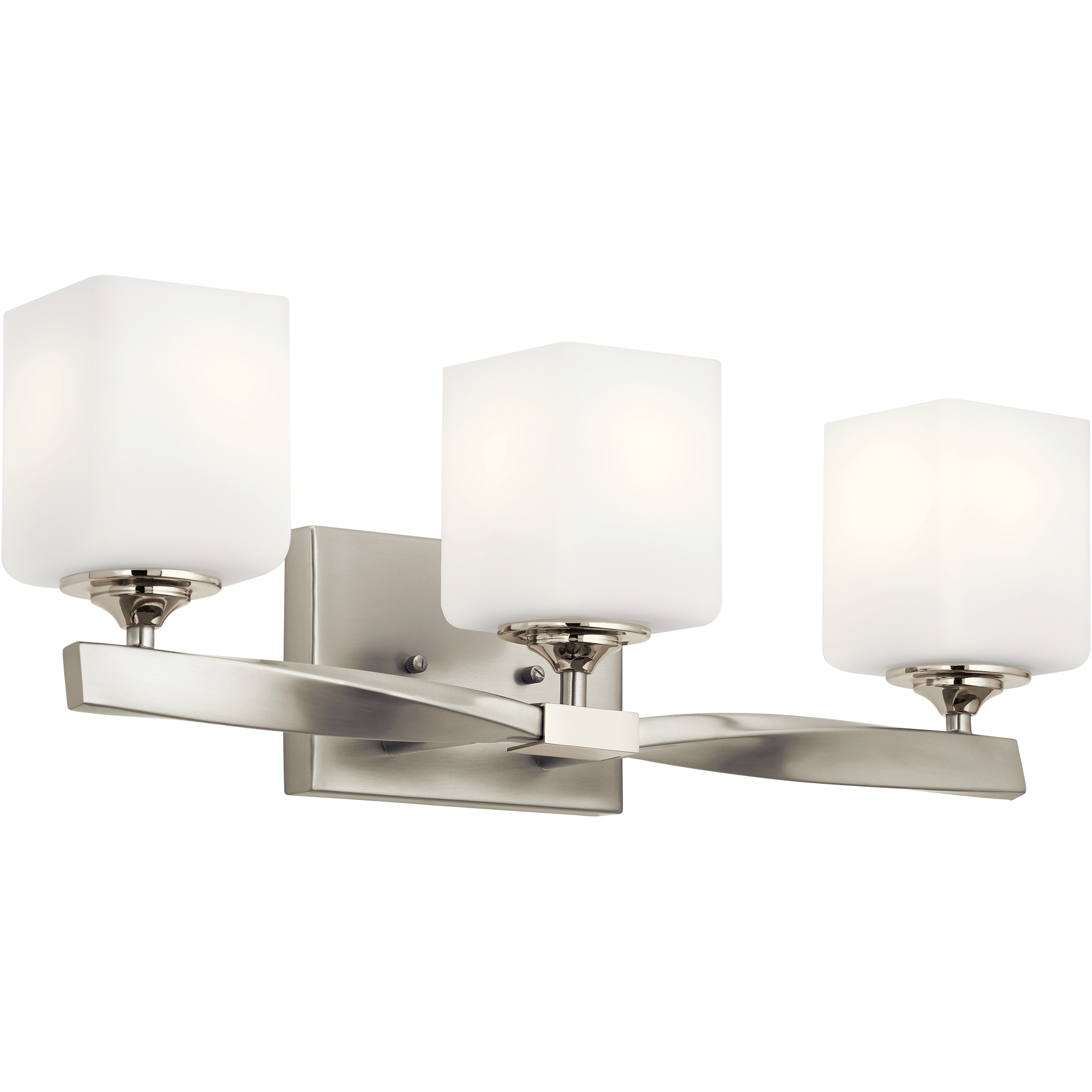 Marette 3 Light 23 inch Brushed Nickel Wall Mt Bath 3 Arm Wall Light