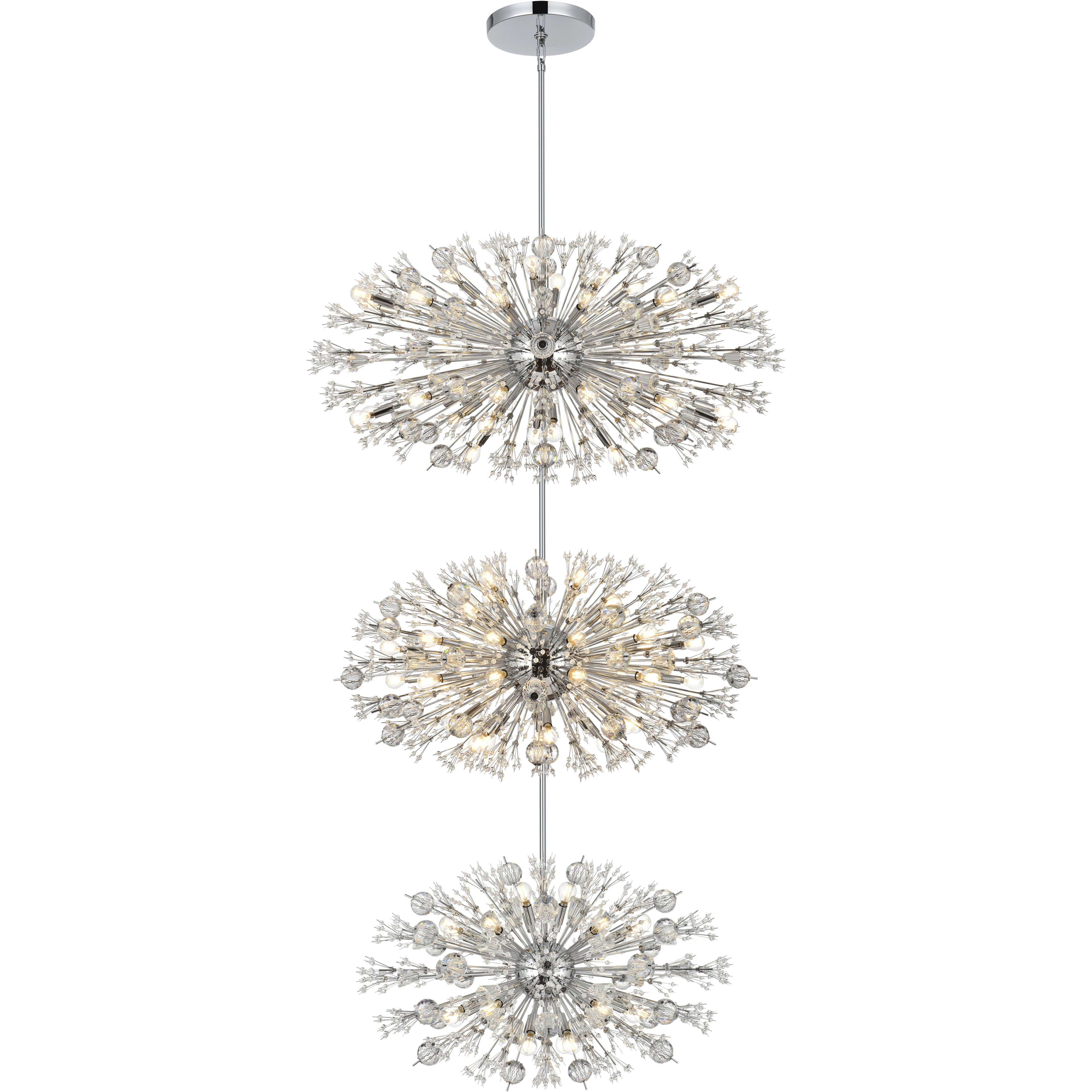 Vera 100 Light 25.5 inch Chrome Chandelier Ceiling Light