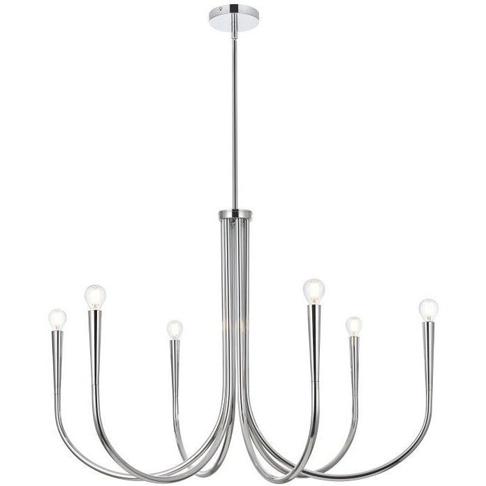 Layne 6 Light 36 inch Chrome Chandelier Ceiling Light