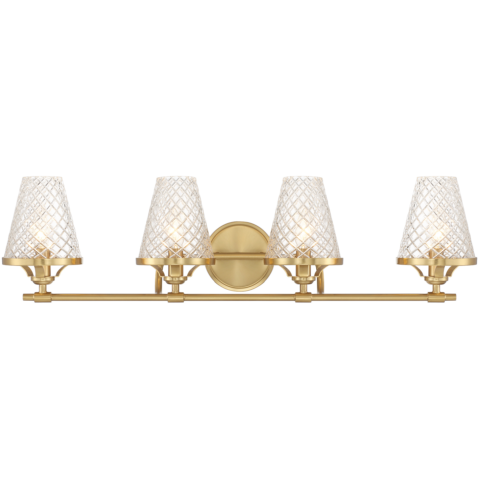 Candler 4 Light 32 inch Warm Brass Bathroom Vanity Light Wall Light