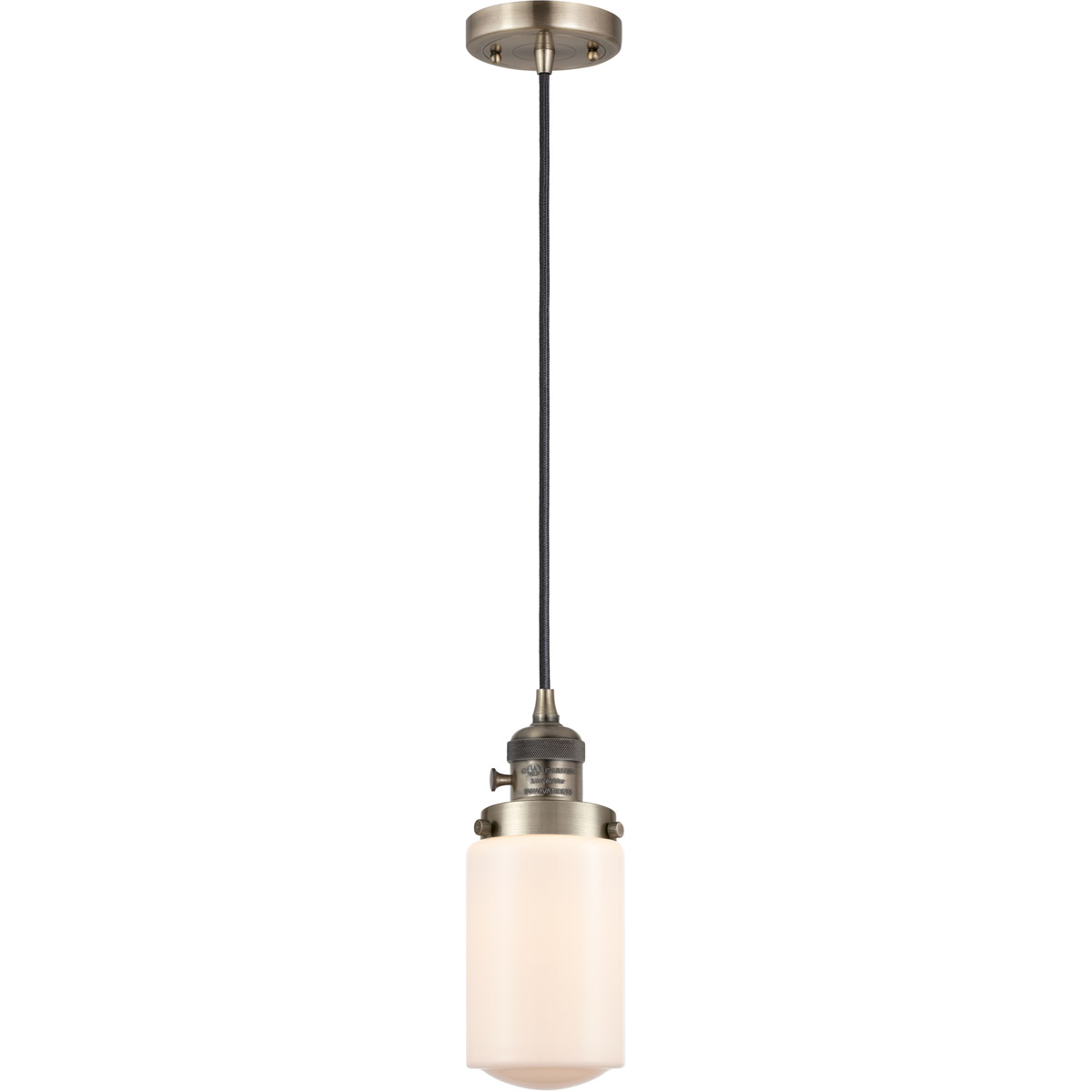 Franklin Restoration Dover LED 5 inch Antique Brass Mini Pendant Ceiling Light