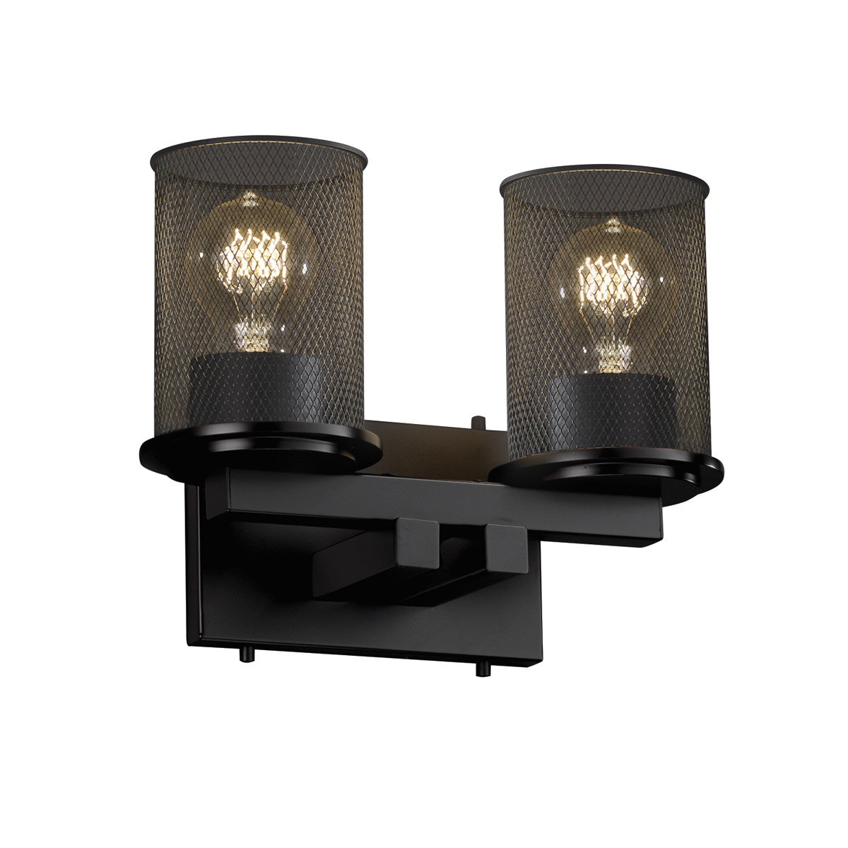 Dakota 2 Light 13 inch Matte Black Bath Light Wall Light