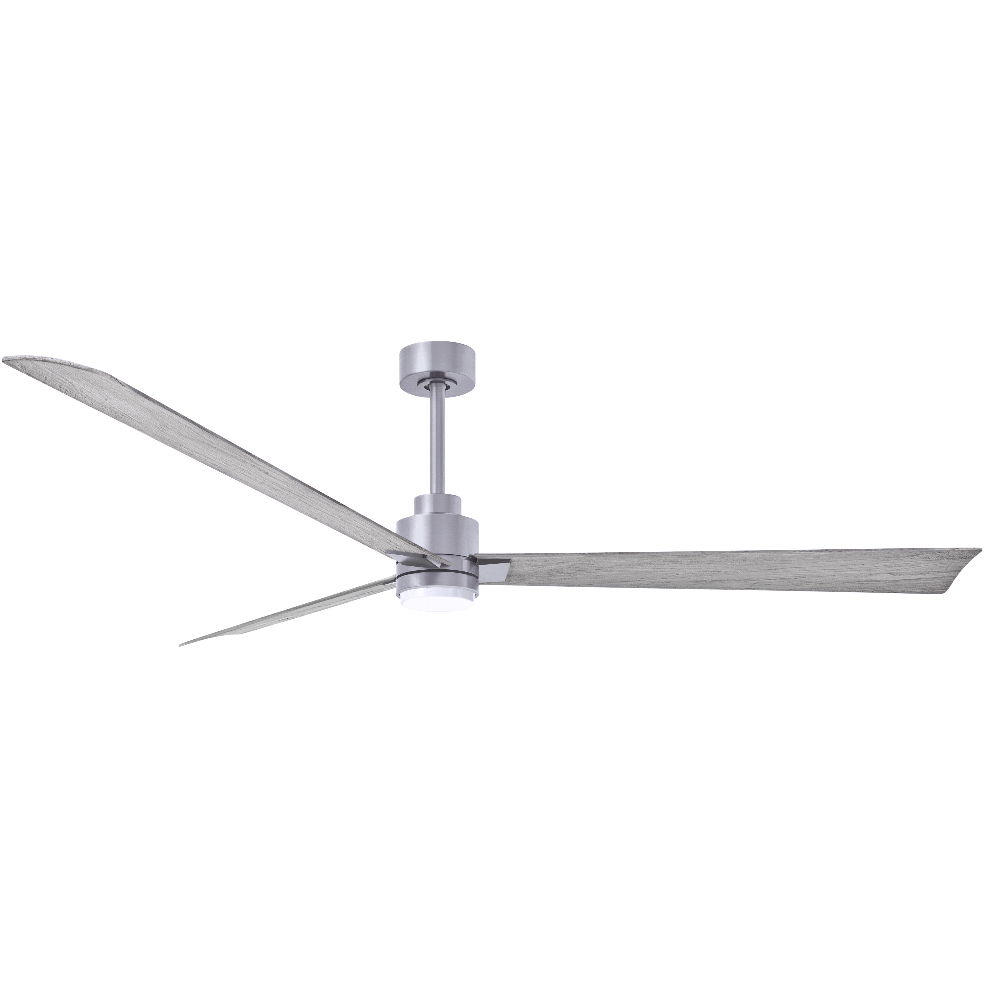 Atlas Alessandra - LK 72 inch Brushed Nickel with Barn Wood Tone Blades Transitional Ceiling Fan