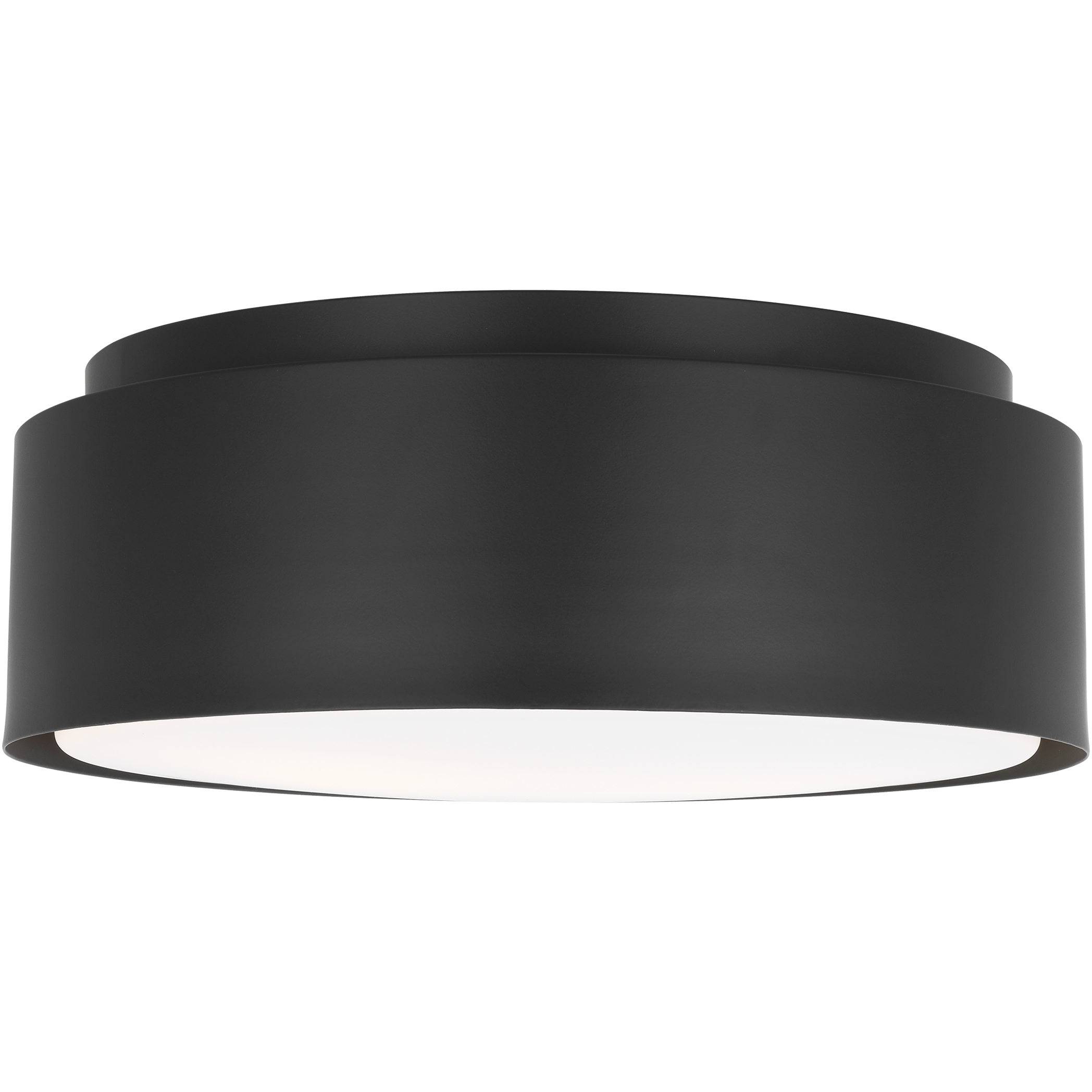 Drew & Jonathan Dartmore 2 Light 15 inch Midnight Black Flush Mount Ceiling Light, Medium